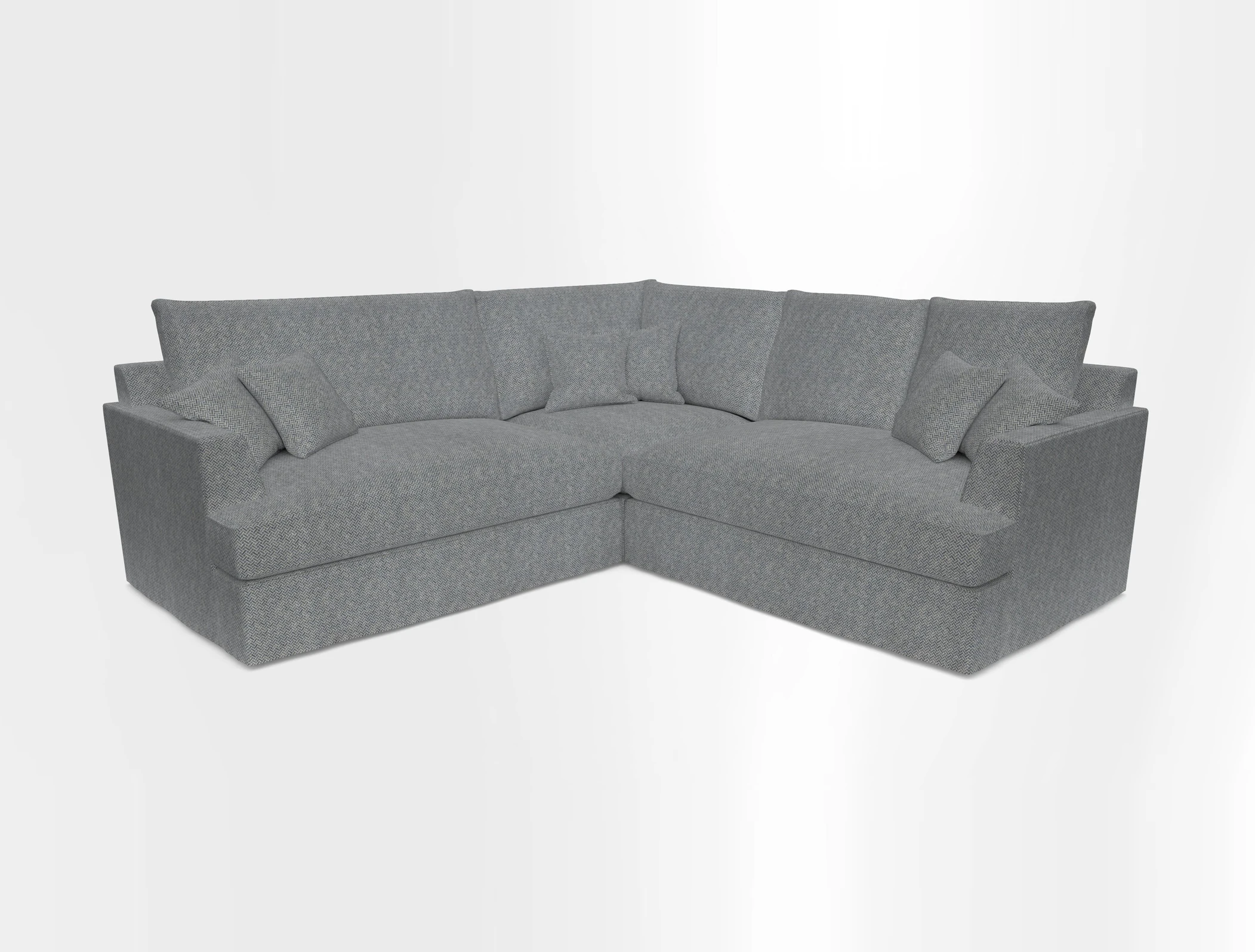Slingsby Small Fitted Cover Corner Unit LHF & RHF in Two Tone Plain Biscuit.  Loose cover version available