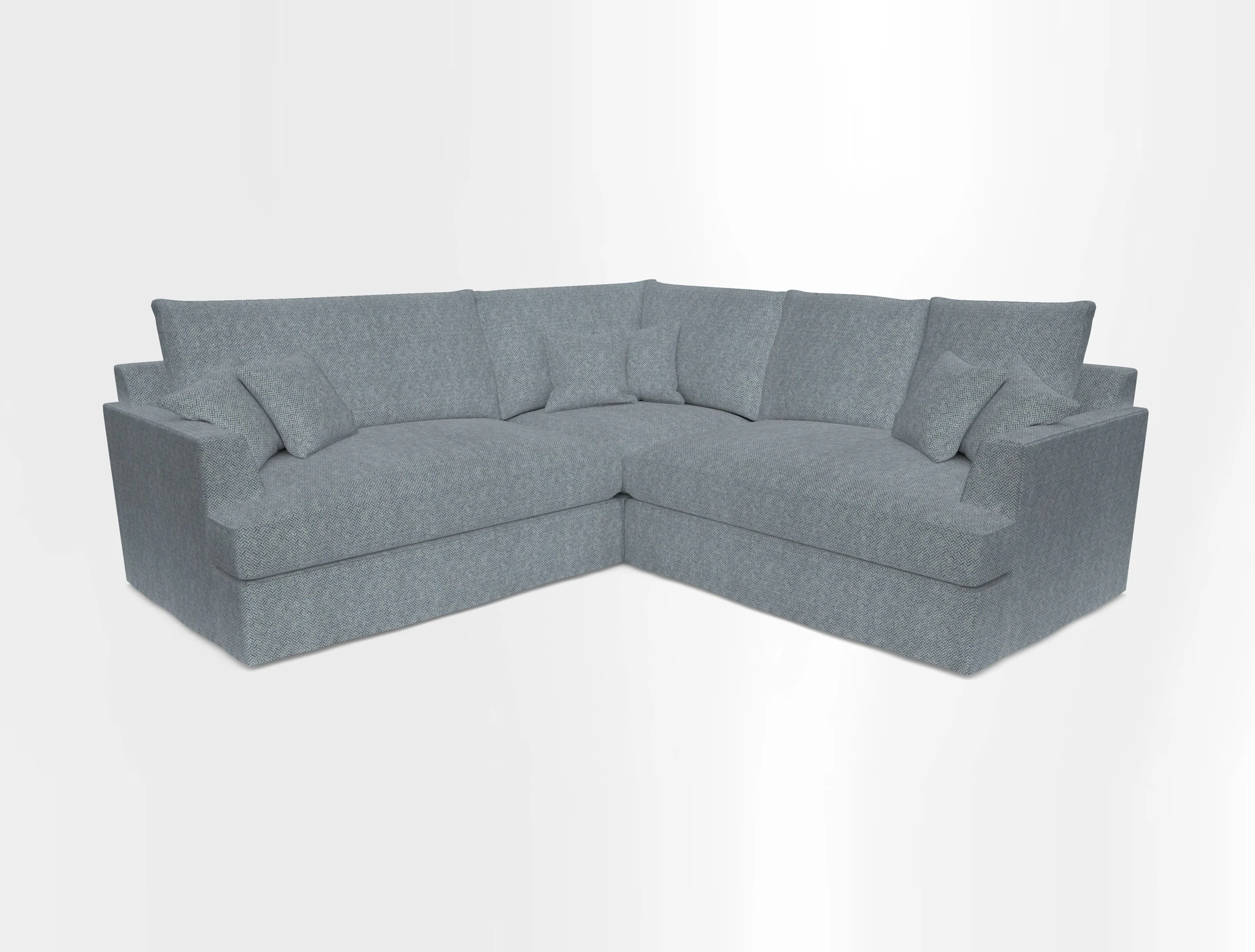 Slingsby Small Fitted Cover Corner Unit LHF & RHF in Two Tone Plain Biscuit.  Loose cover version available