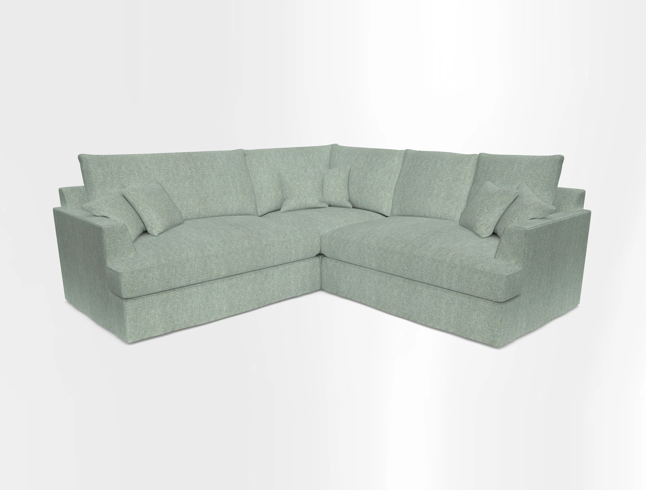 Slingsby Small Fitted Cover Corner Unit LHF & RHF in Two Tone Plain Biscuit.  Loose cover version available
