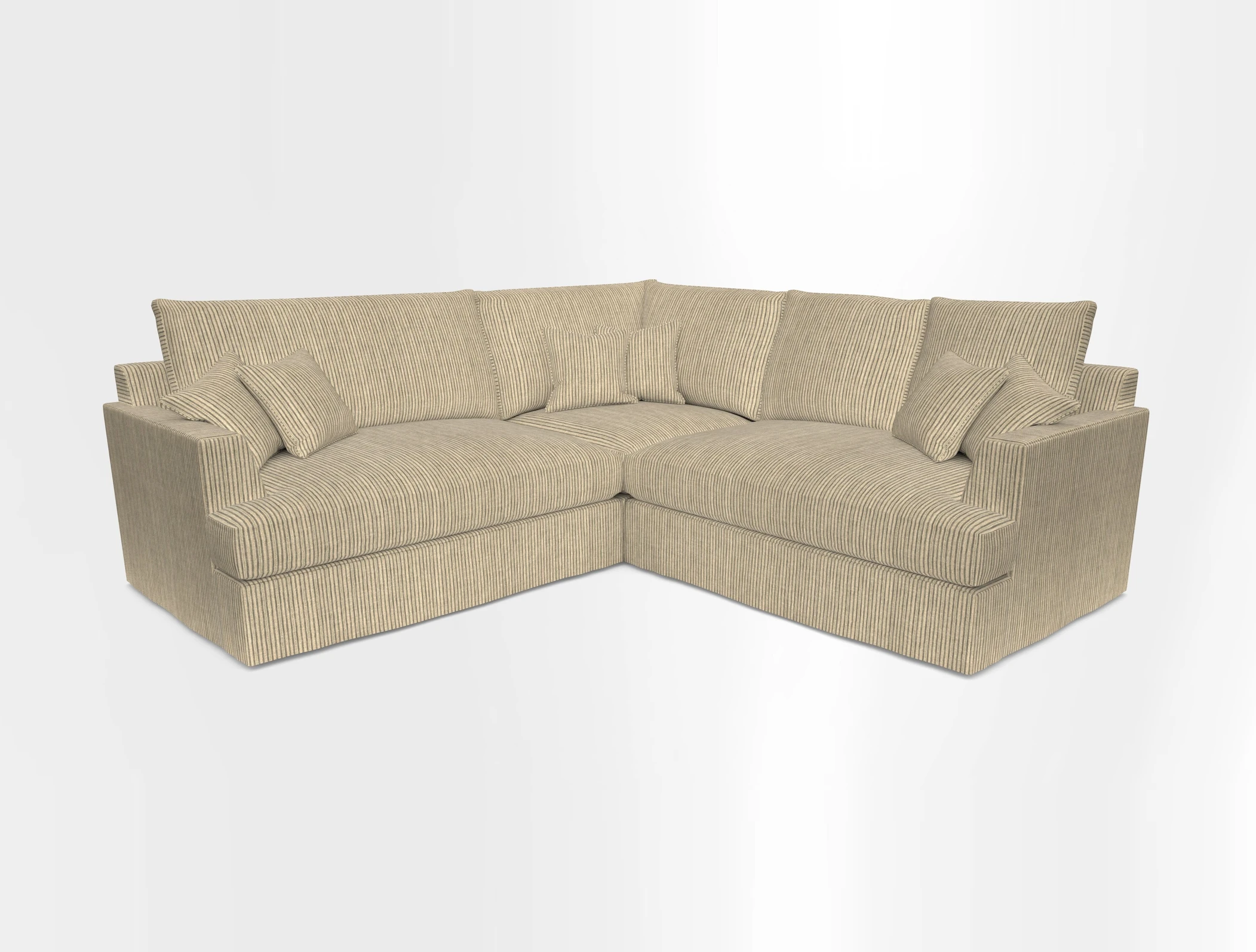 Slingsby Small Fitted Cover Corner Unit LHF & RHF in Two Tone Plain Biscuit.  Loose cover version available
