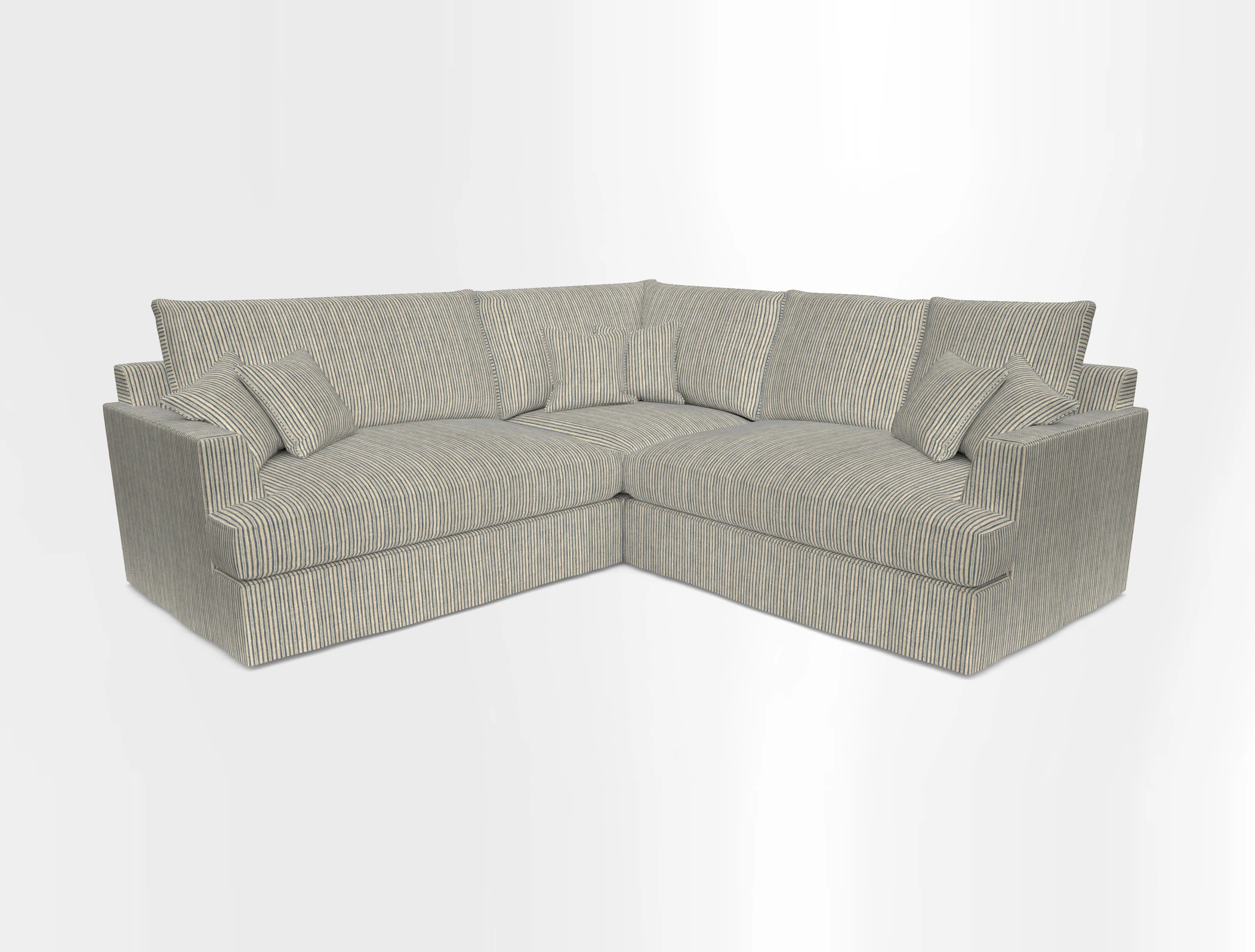 Slingsby Small Fitted Cover Corner Unit LHF & RHF in Two Tone Plain Biscuit.  Loose cover version available