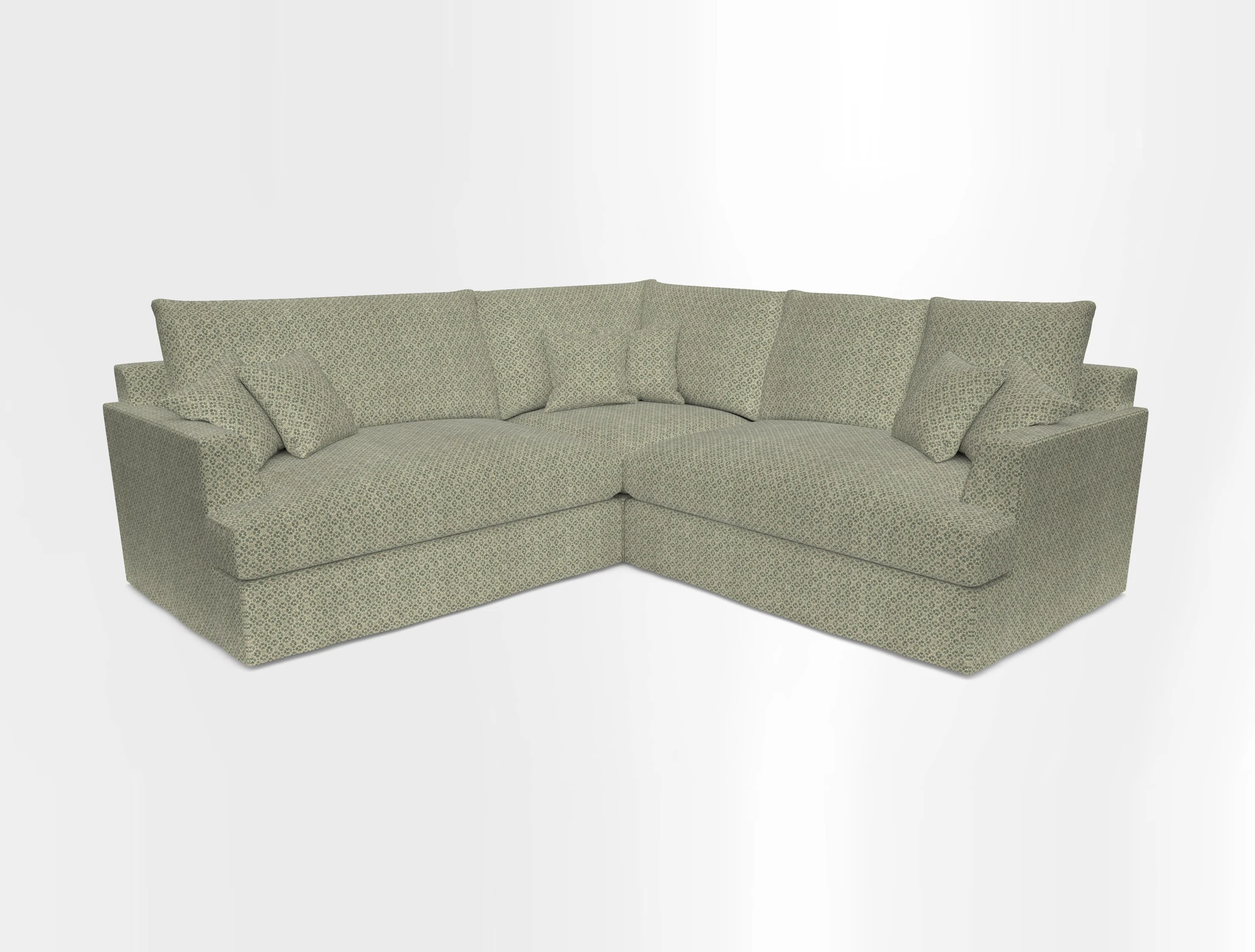 Slingsby Small Fitted Cover Corner Unit LHF & RHF in Two Tone Plain Biscuit.  Loose cover version available