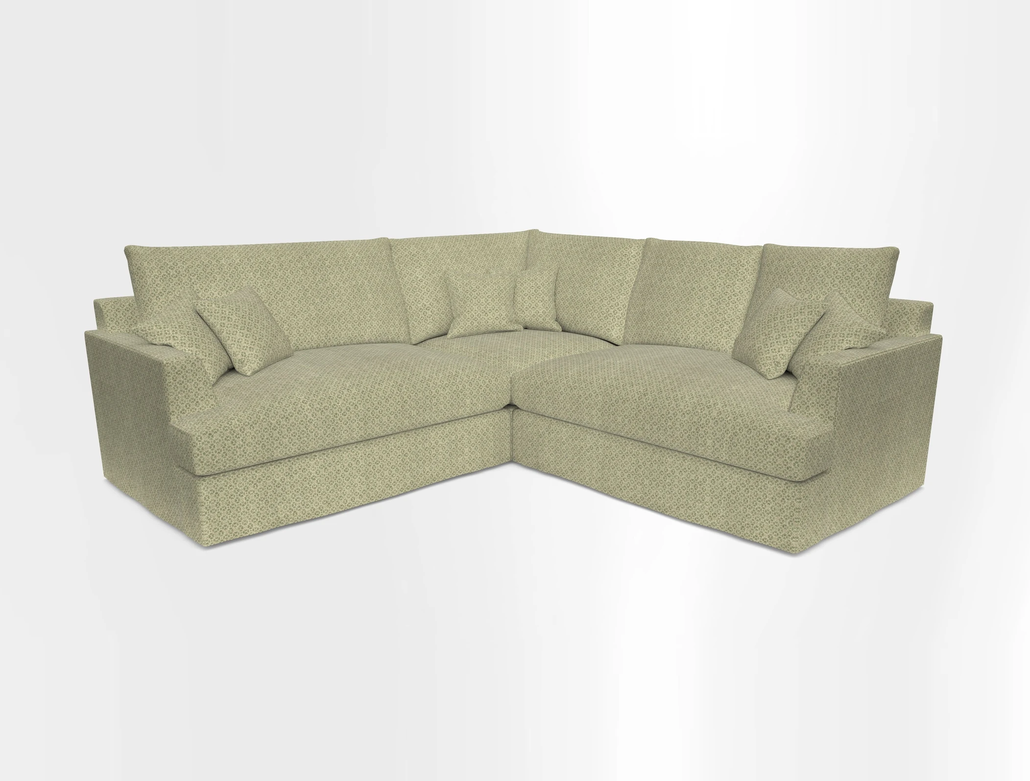 Slingsby Small Fitted Cover Corner Unit LHF & RHF in Two Tone Plain Biscuit.  Loose cover version available