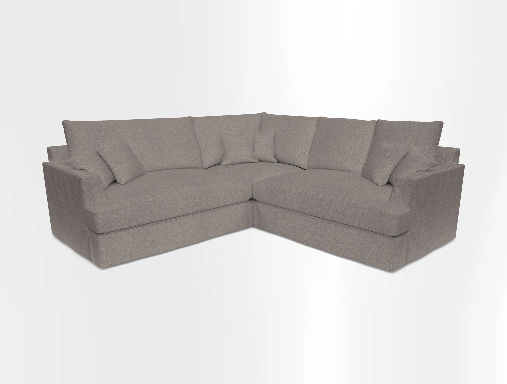 Slingsby Small Fitted Cover Corner Unit LHF & RHF in Two Tone Plain Biscuit.  Loose cover version available