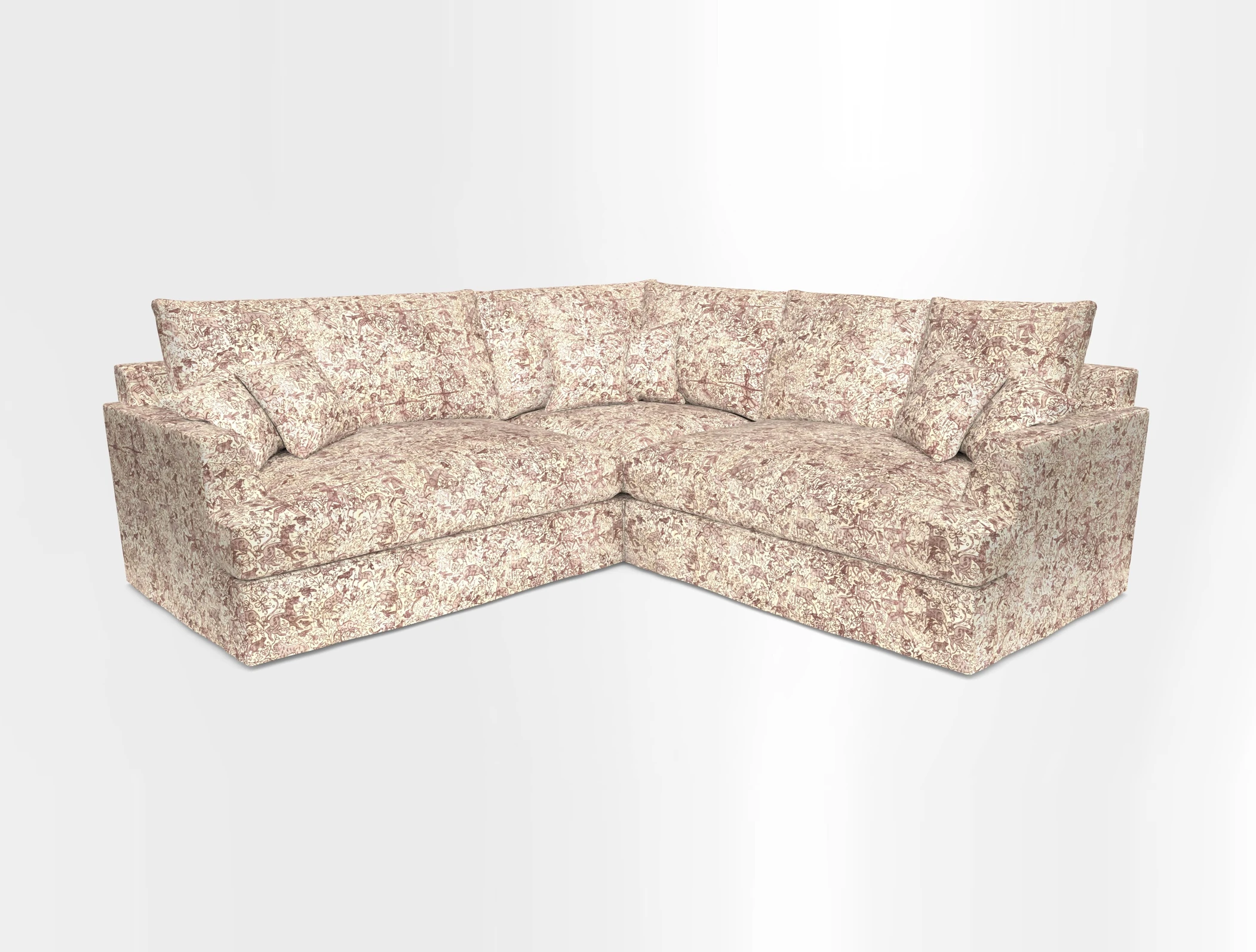 Slingsby Small Fitted Cover Corner Unit LHF & RHF in Two Tone Plain Biscuit.  Loose cover version available