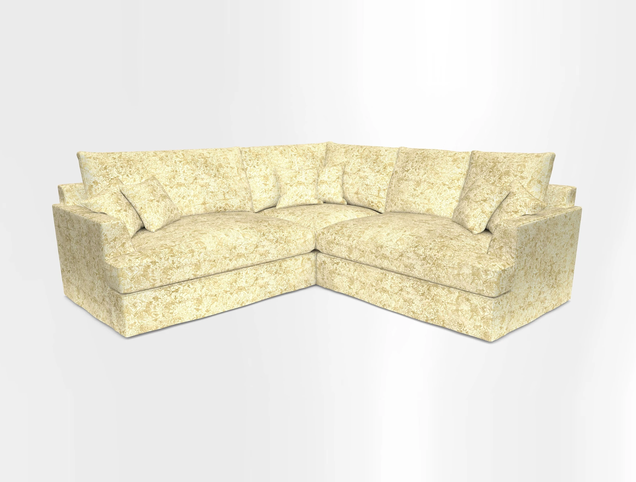 Slingsby Small Fitted Cover Corner Unit LHF & RHF in Two Tone Plain Biscuit.  Loose cover version available