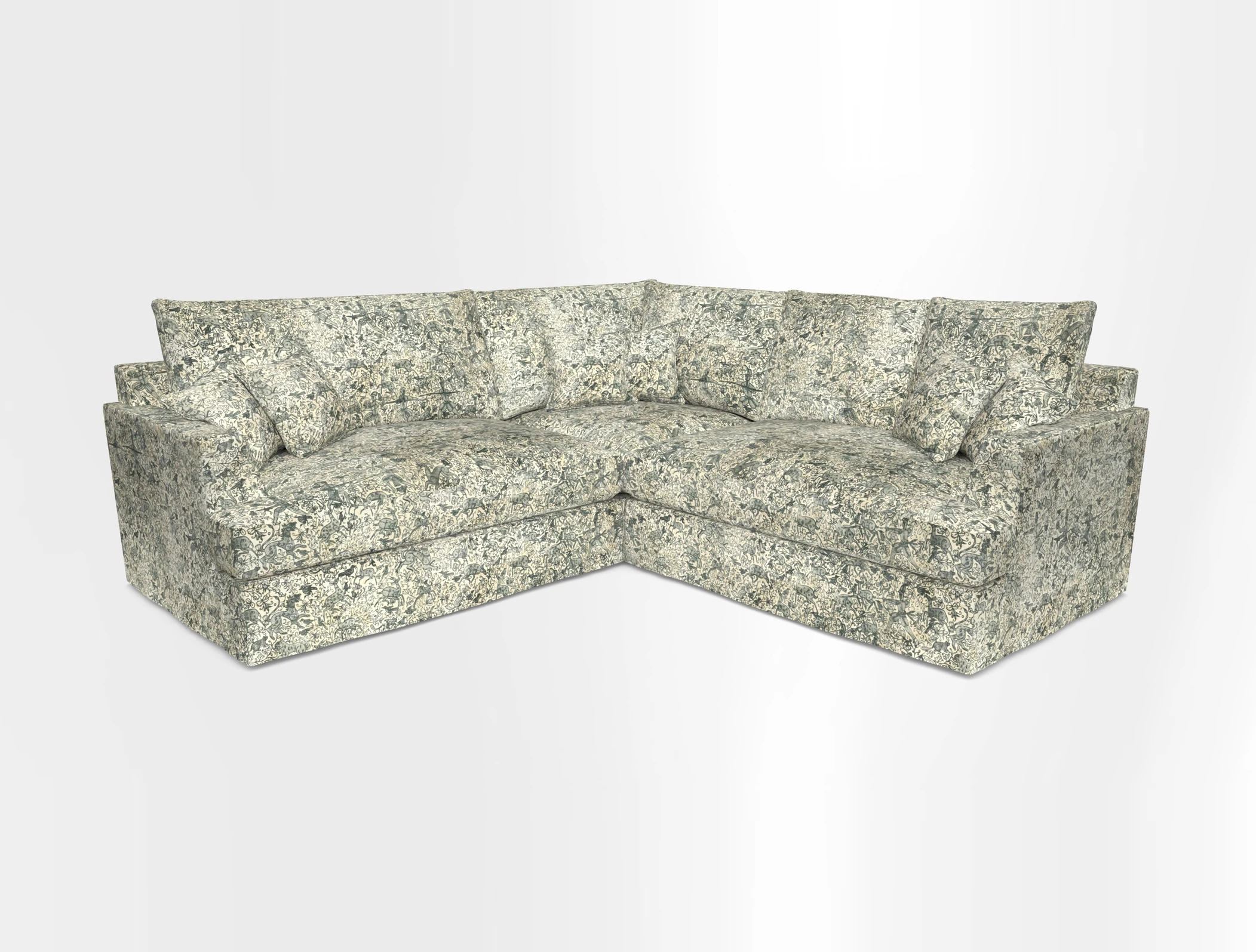 Slingsby Small Fitted Cover Corner Unit LHF & RHF in Two Tone Plain Biscuit.  Loose cover version available