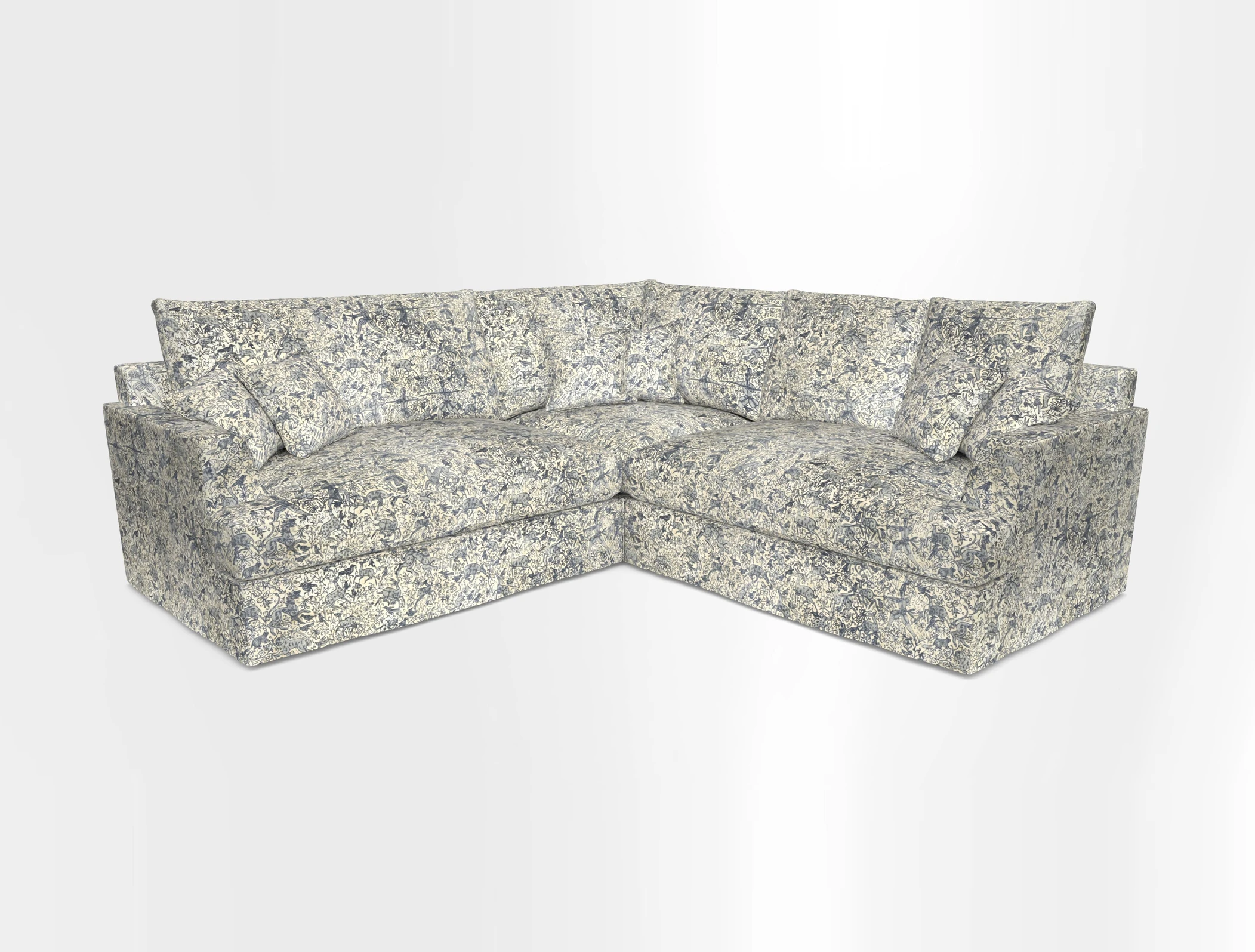 Slingsby Small Fitted Cover Corner Unit LHF & RHF in Two Tone Plain Biscuit.  Loose cover version available