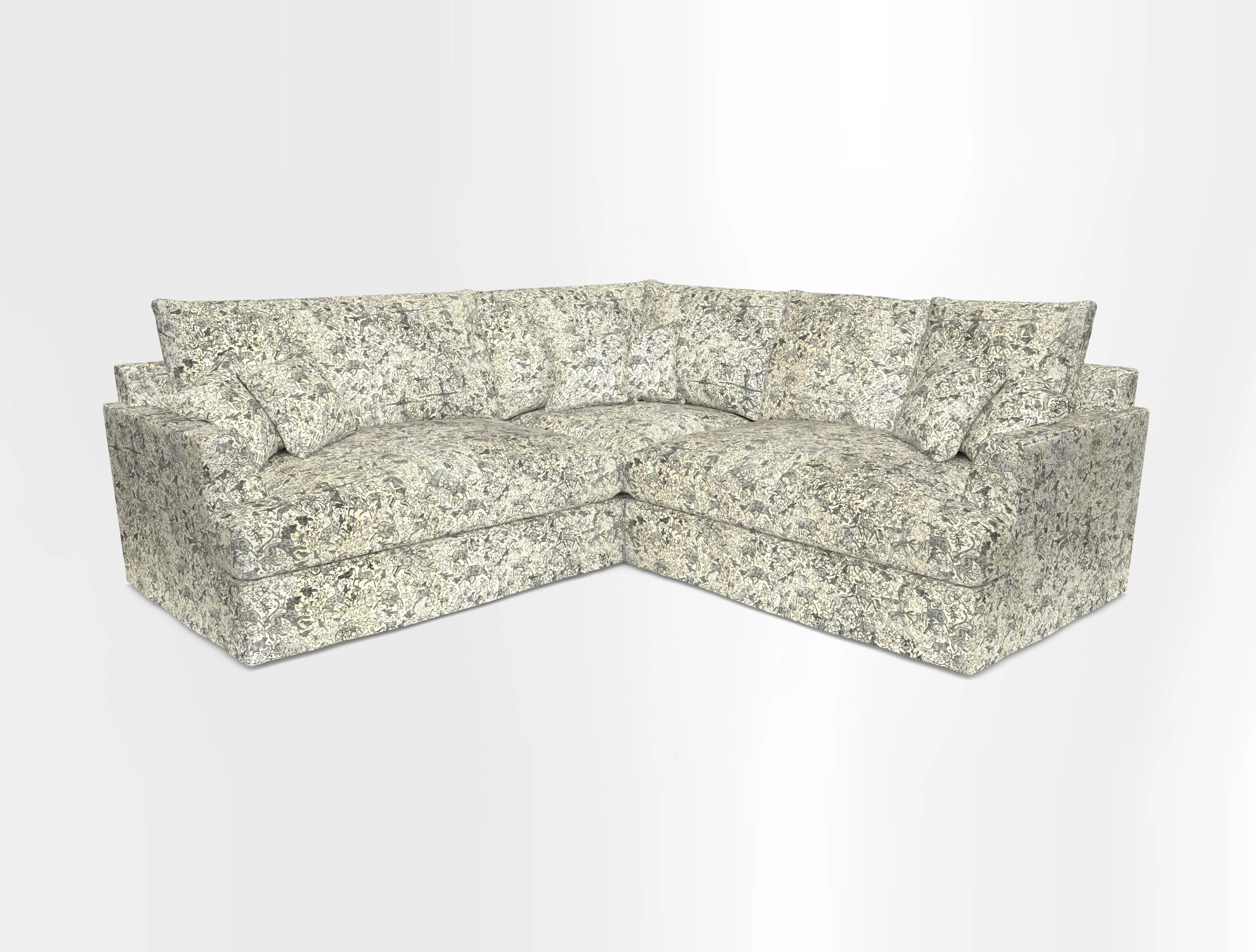 Slingsby Small Fitted Cover Corner Unit LHF & RHF in Two Tone Plain Biscuit.  Loose cover version available