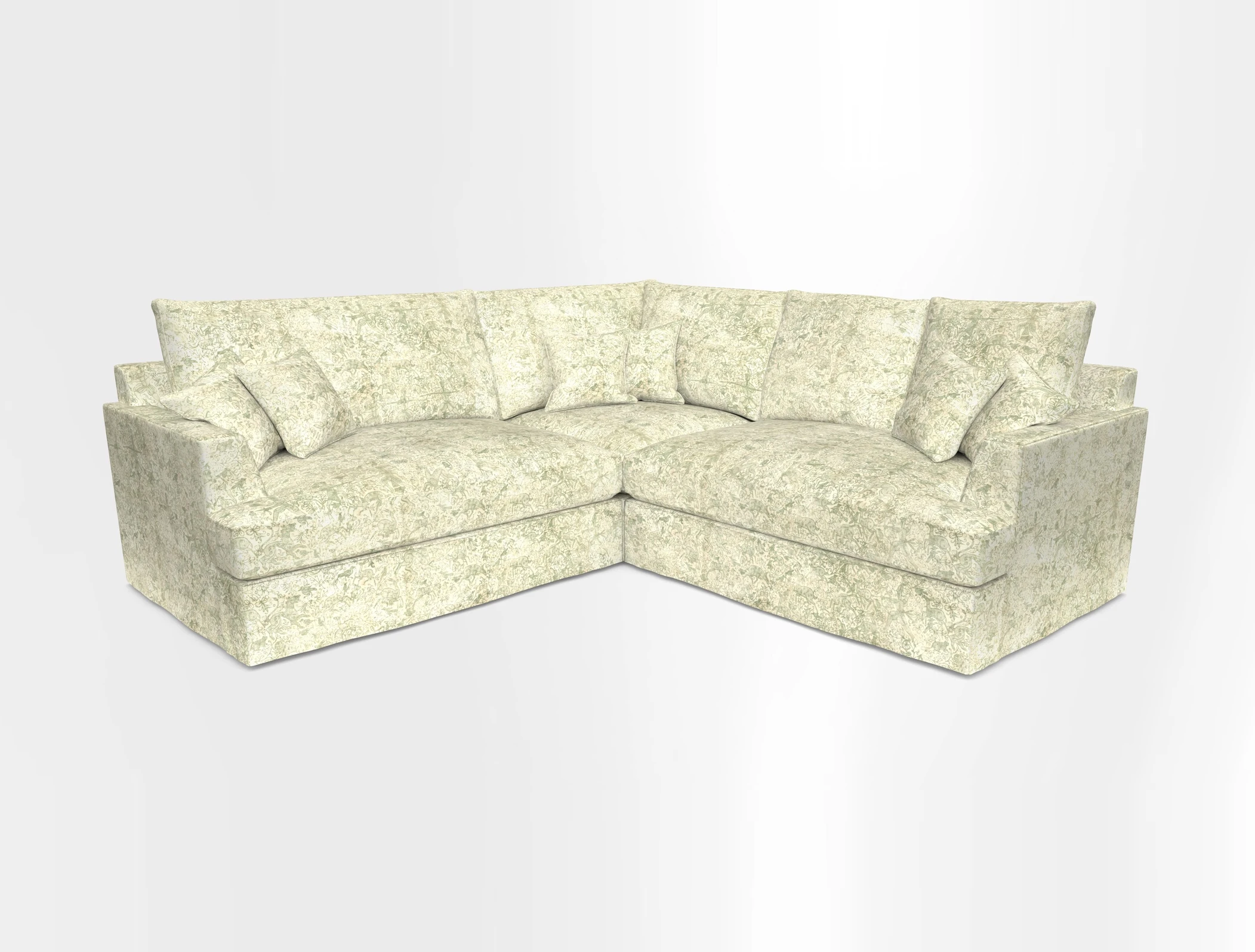 Slingsby Small Fitted Cover Corner Unit LHF & RHF in Two Tone Plain Biscuit.  Loose cover version available