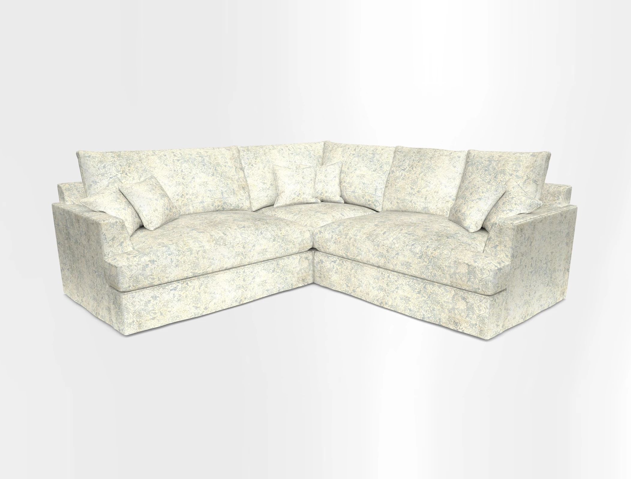 Slingsby Small Fitted Cover Corner Unit LHF & RHF in Two Tone Plain Biscuit.  Loose cover version available