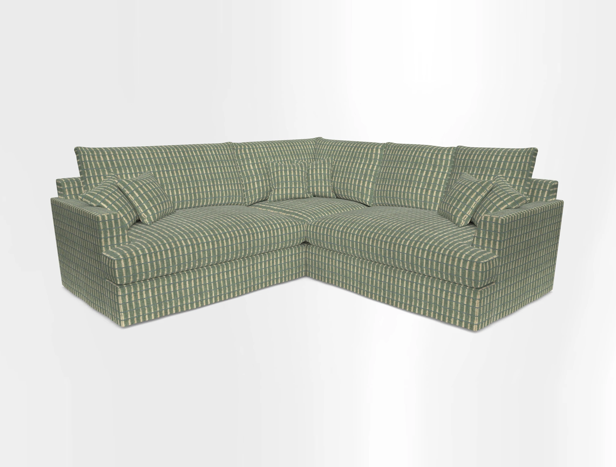Slingsby Small Fitted Cover Corner Unit LHF & RHF in Two Tone Plain Biscuit.  Loose cover version available