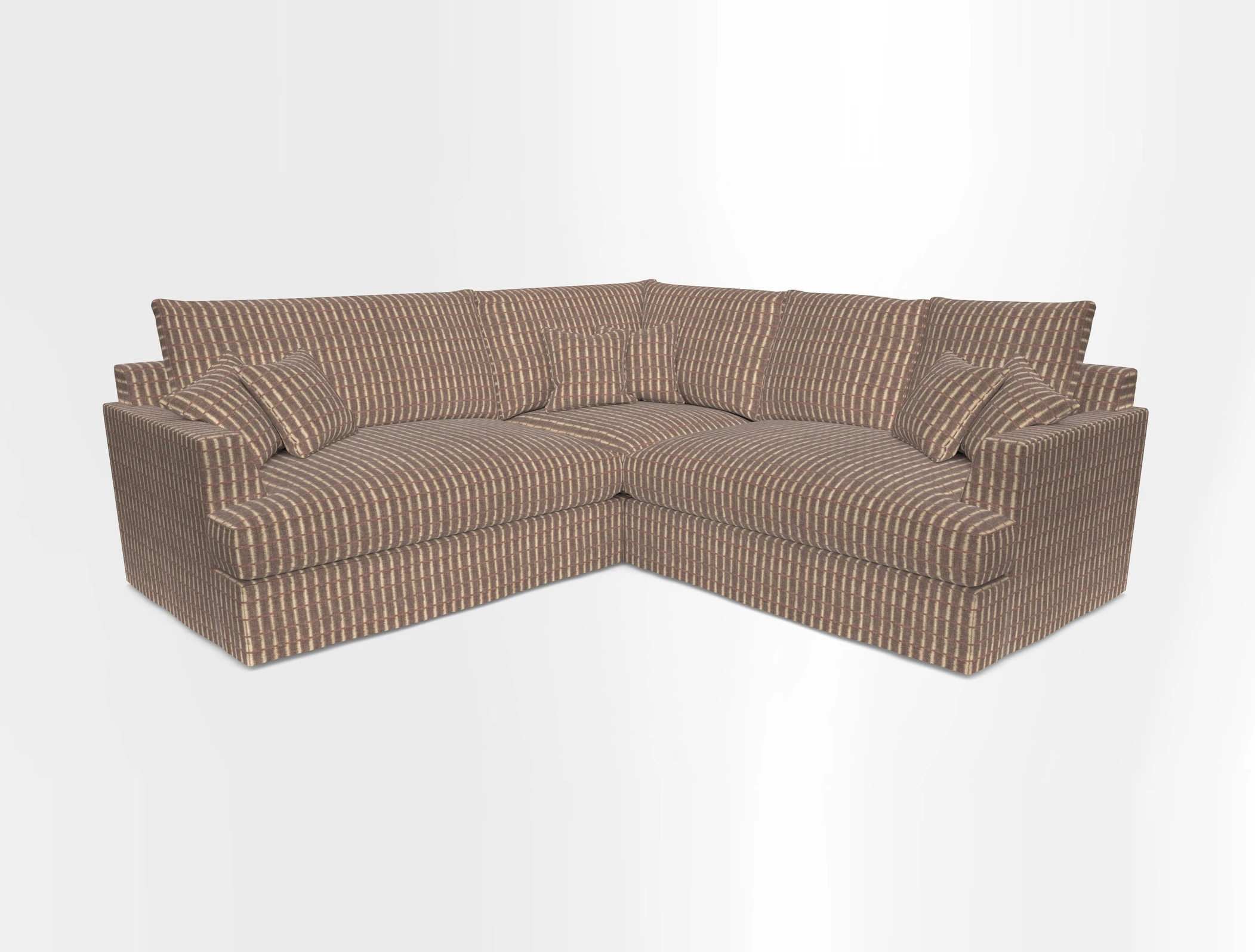 Slingsby Small Fitted Cover Corner Unit LHF & RHF in Two Tone Plain Biscuit.  Loose cover version available
