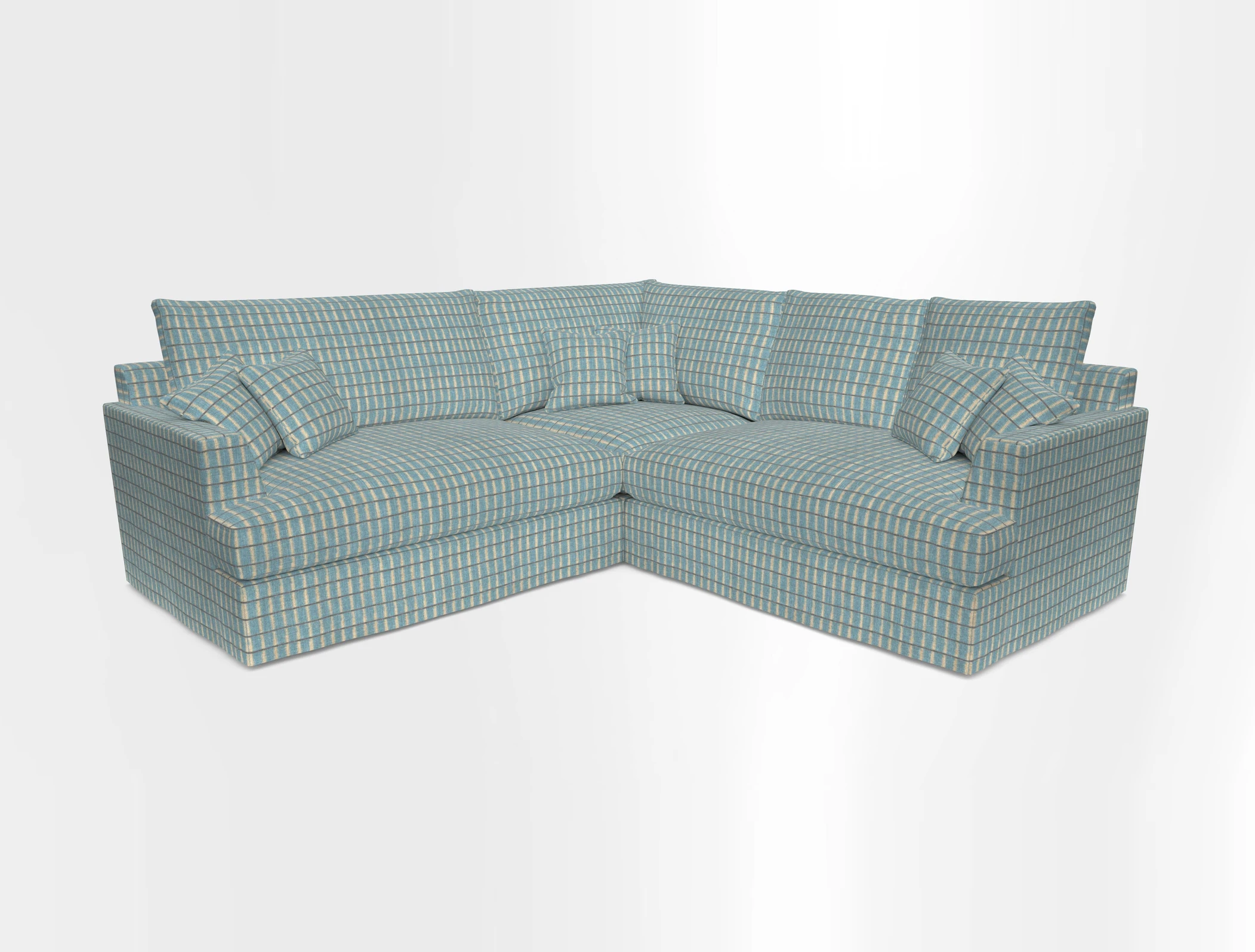 Slingsby Small Fitted Cover Corner Unit LHF & RHF in Two Tone Plain Biscuit.  Loose cover version available