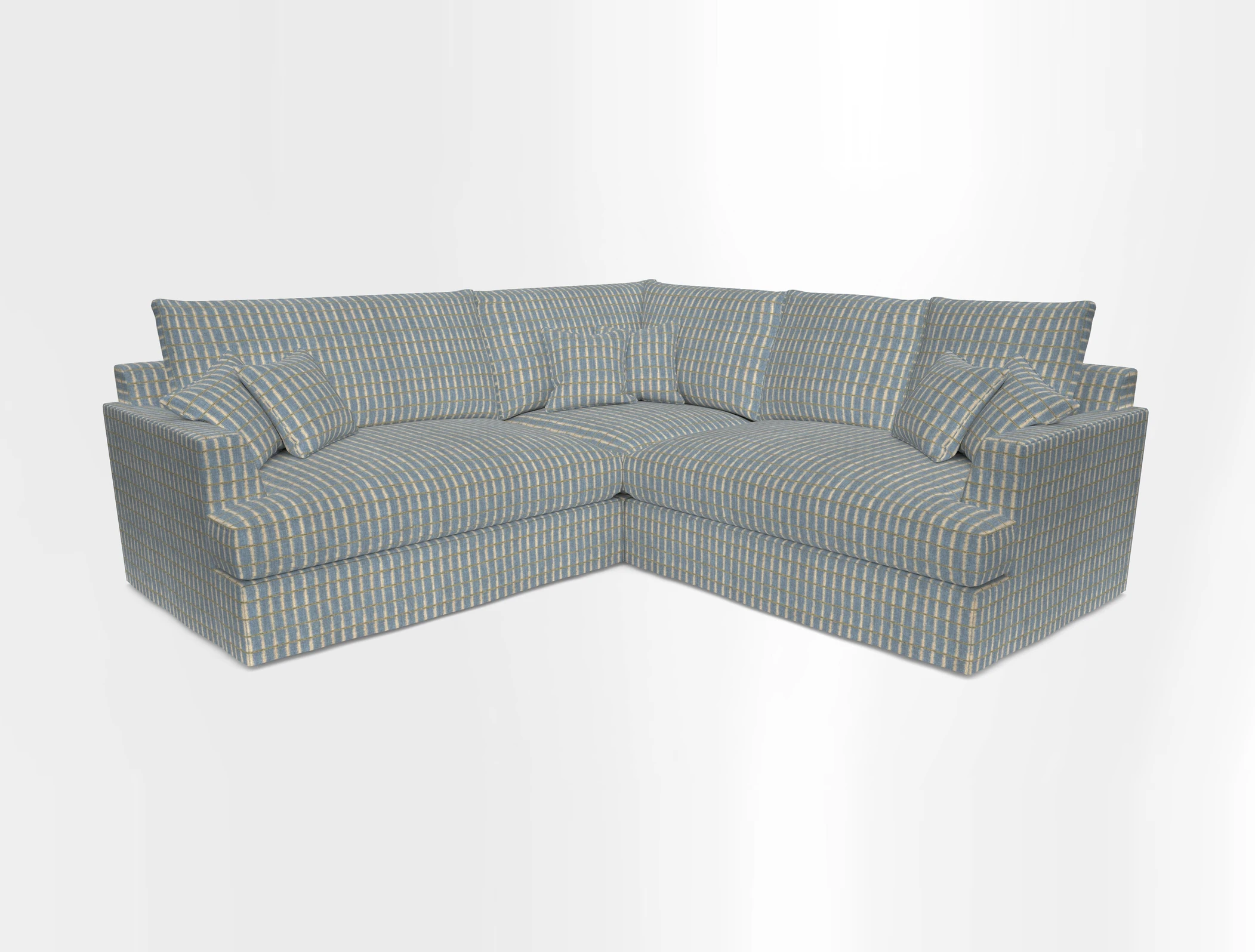 Slingsby Small Fitted Cover Corner Unit LHF & RHF in Two Tone Plain Biscuit.  Loose cover version available