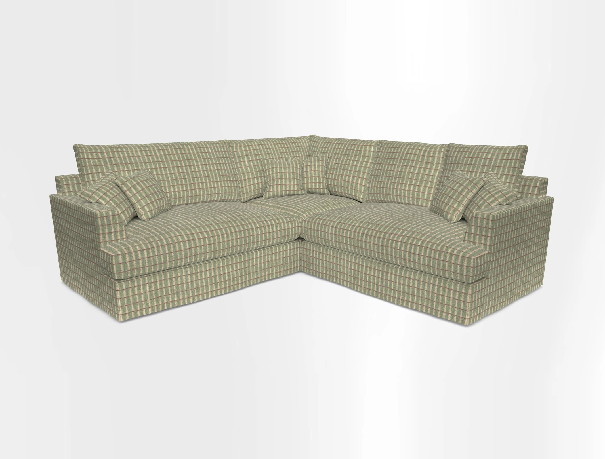 Slingsby Small Fitted Cover Corner Unit LHF & RHF in Two Tone Plain Biscuit.  Loose cover version available