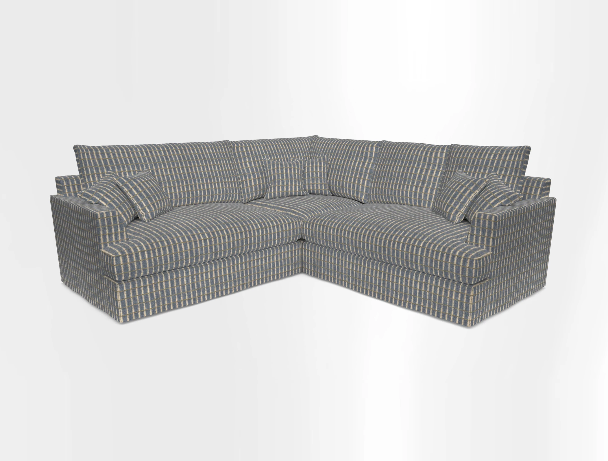 Slingsby Small Fitted Cover Corner Unit LHF & RHF in Two Tone Plain Biscuit.  Loose cover version available