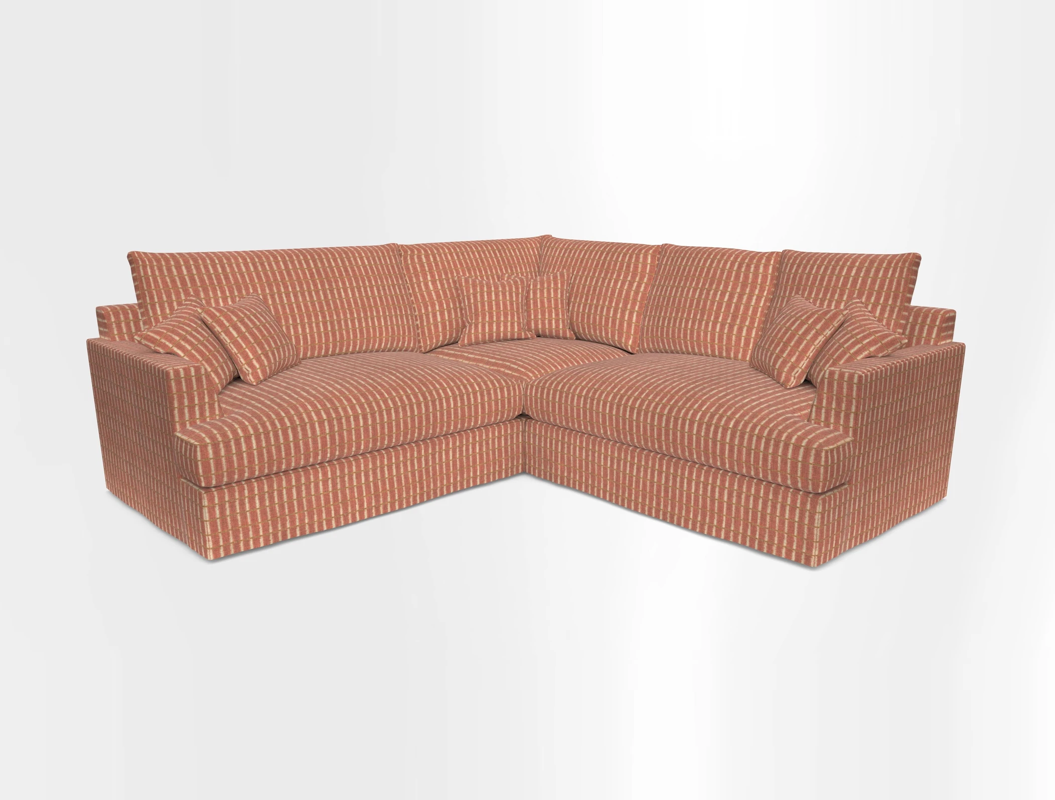 Slingsby Small Fitted Cover Corner Unit LHF & RHF in Two Tone Plain Biscuit.  Loose cover version available