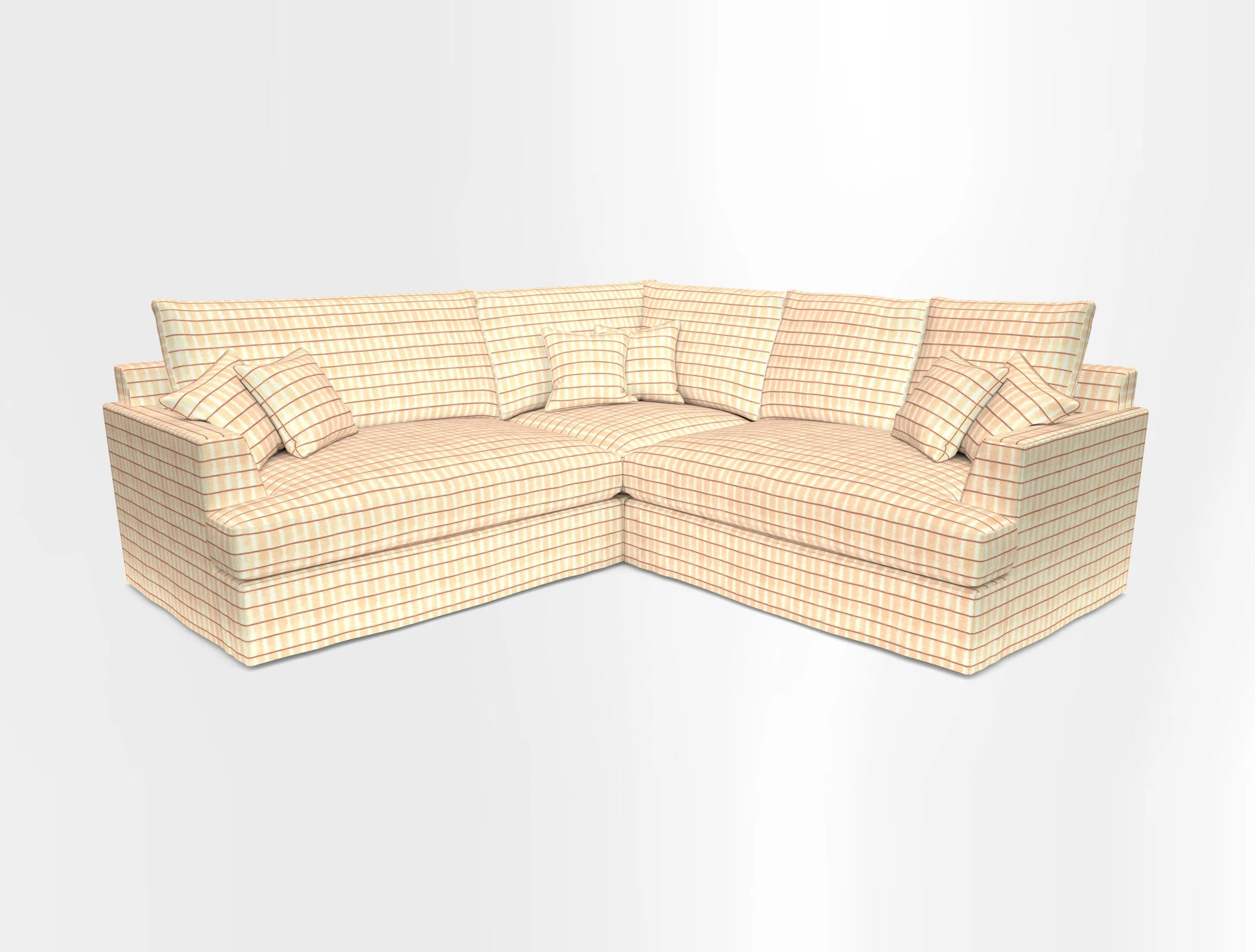Slingsby Small Fitted Cover Corner Unit LHF & RHF in Two Tone Plain Biscuit.  Loose cover version available