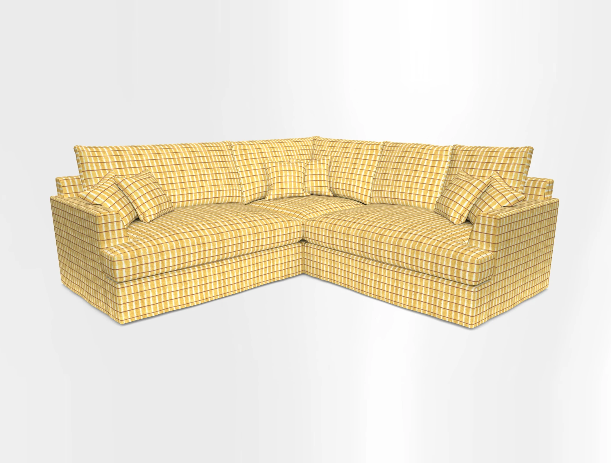 Slingsby Small Fitted Cover Corner Unit LHF & RHF in Two Tone Plain Biscuit.  Loose cover version available