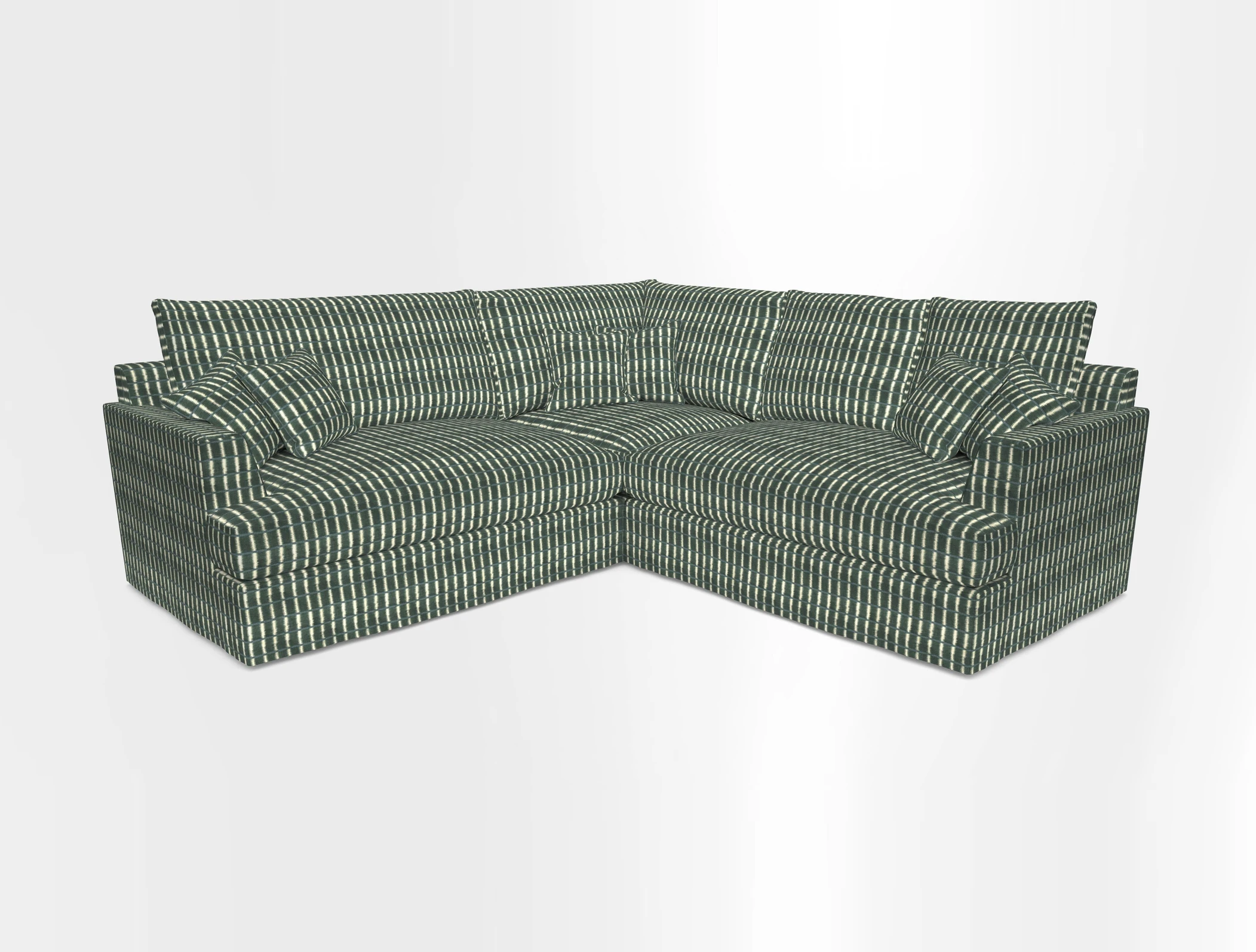 Slingsby Small Fitted Cover Corner Unit LHF & RHF in Two Tone Plain Biscuit.  Loose cover version available