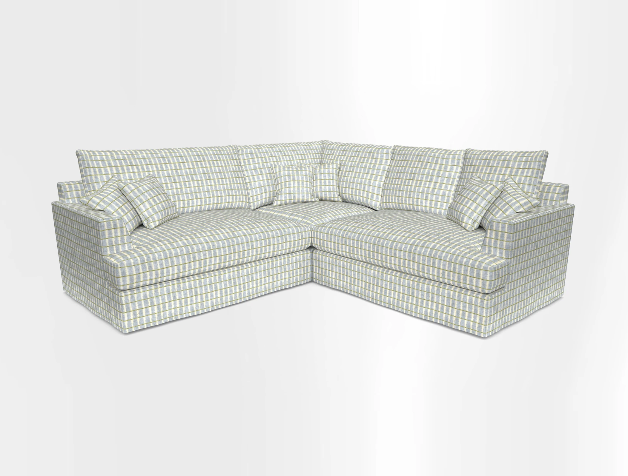 Slingsby Small Fitted Cover Corner Unit LHF & RHF in Two Tone Plain Biscuit.  Loose cover version available