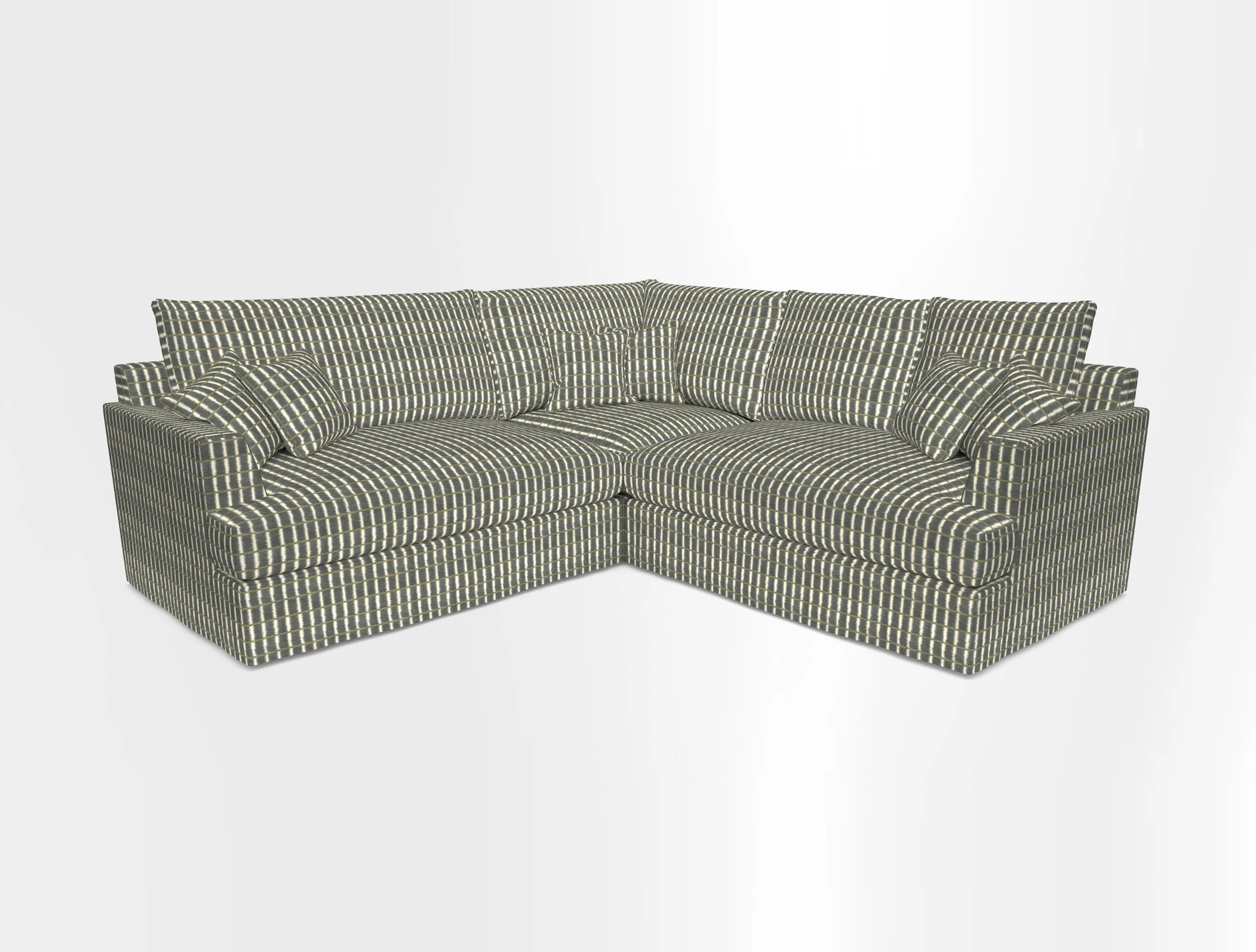 Slingsby Small Fitted Cover Corner Unit LHF & RHF in Two Tone Plain Biscuit.  Loose cover version available