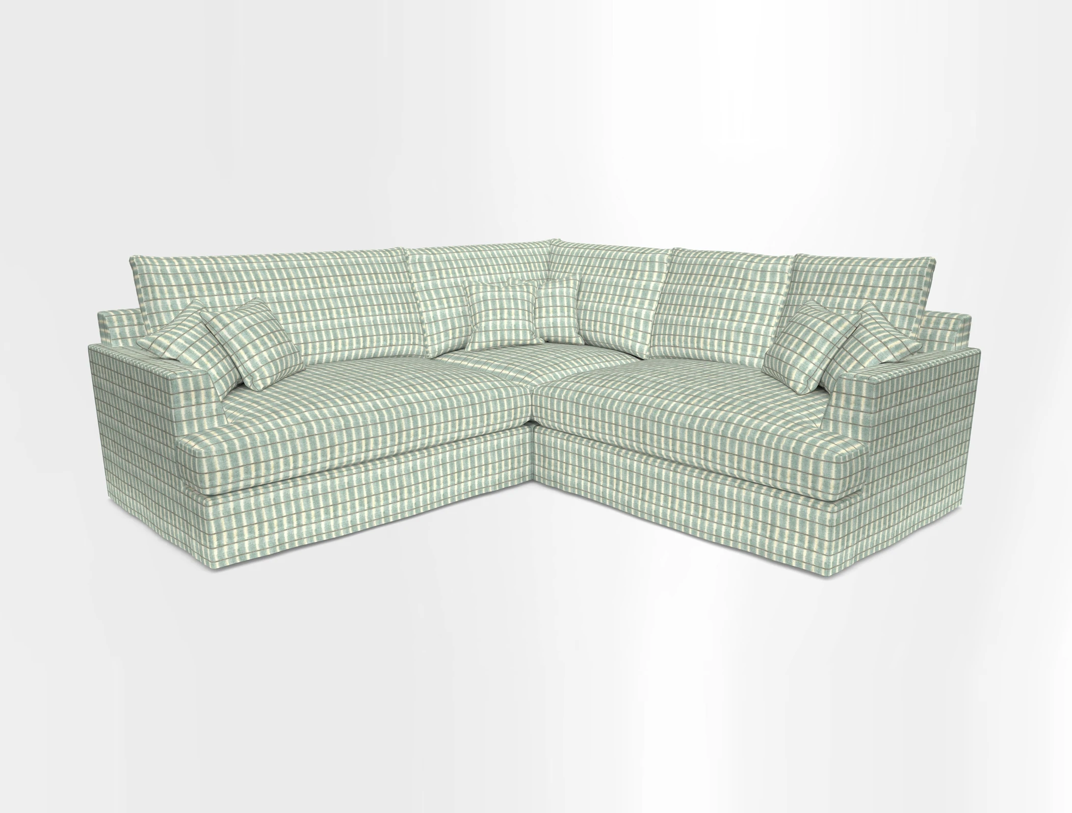 Slingsby Small Fitted Cover Corner Unit LHF & RHF in Two Tone Plain Biscuit.  Loose cover version available
