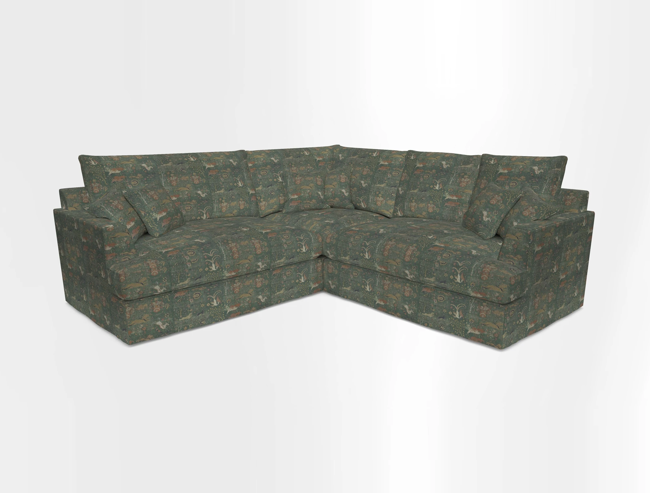 Slingsby Small Fitted Cover Corner Unit LHF & RHF in Two Tone Plain Biscuit.  Loose cover version available
