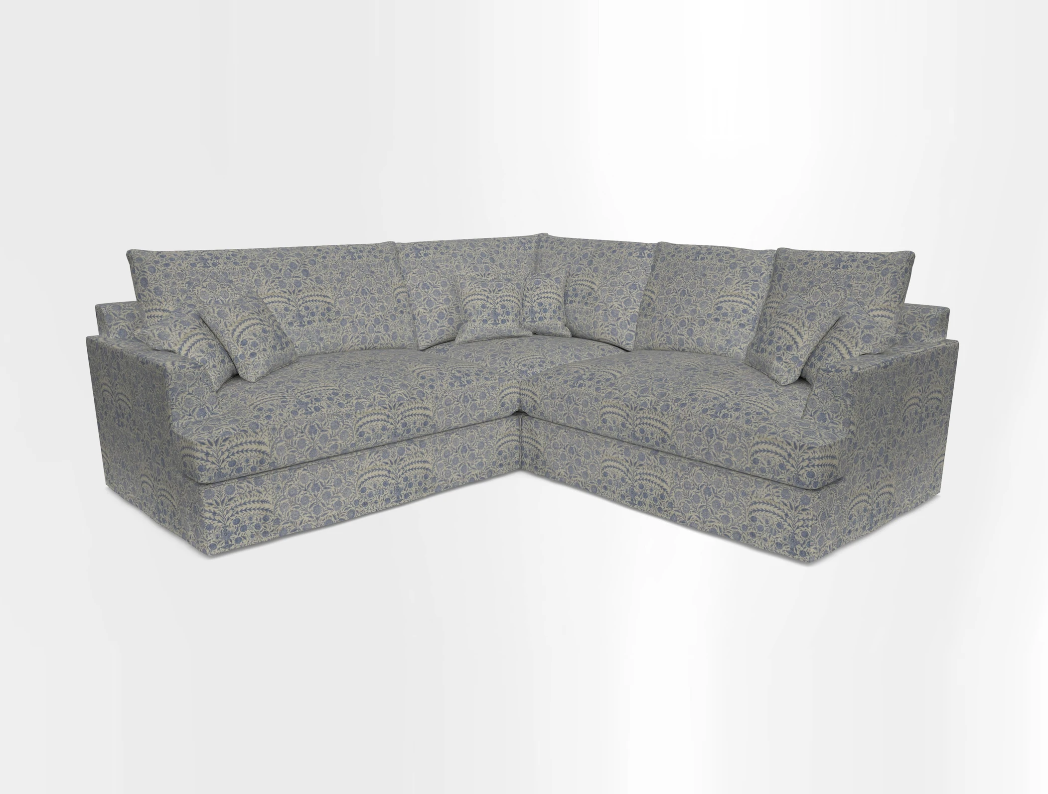Slingsby Small Fitted Cover Corner Unit LHF & RHF in Two Tone Plain Biscuit.  Loose cover version available