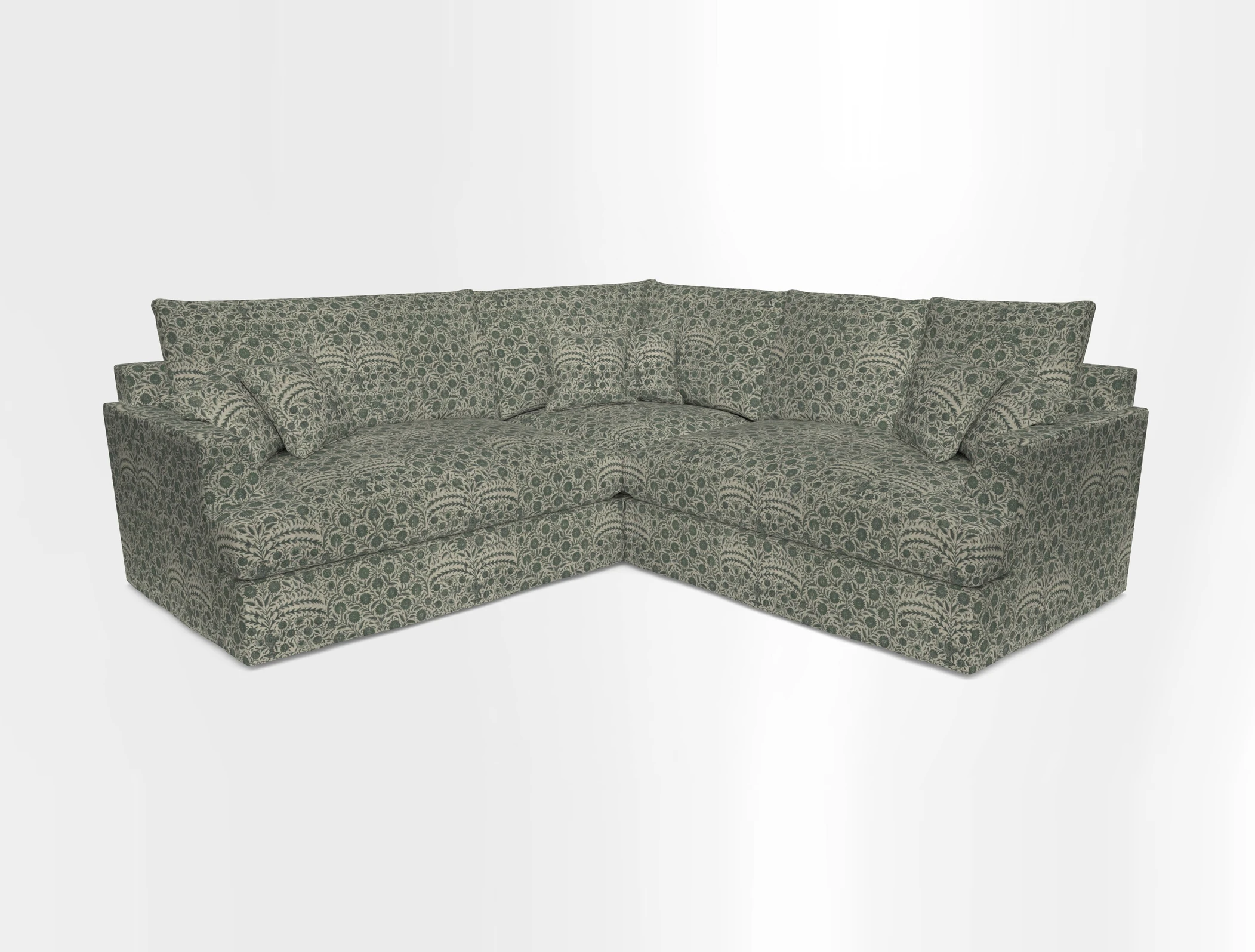 Slingsby Small Fitted Cover Corner Unit LHF & RHF in Two Tone Plain Biscuit.  Loose cover version available