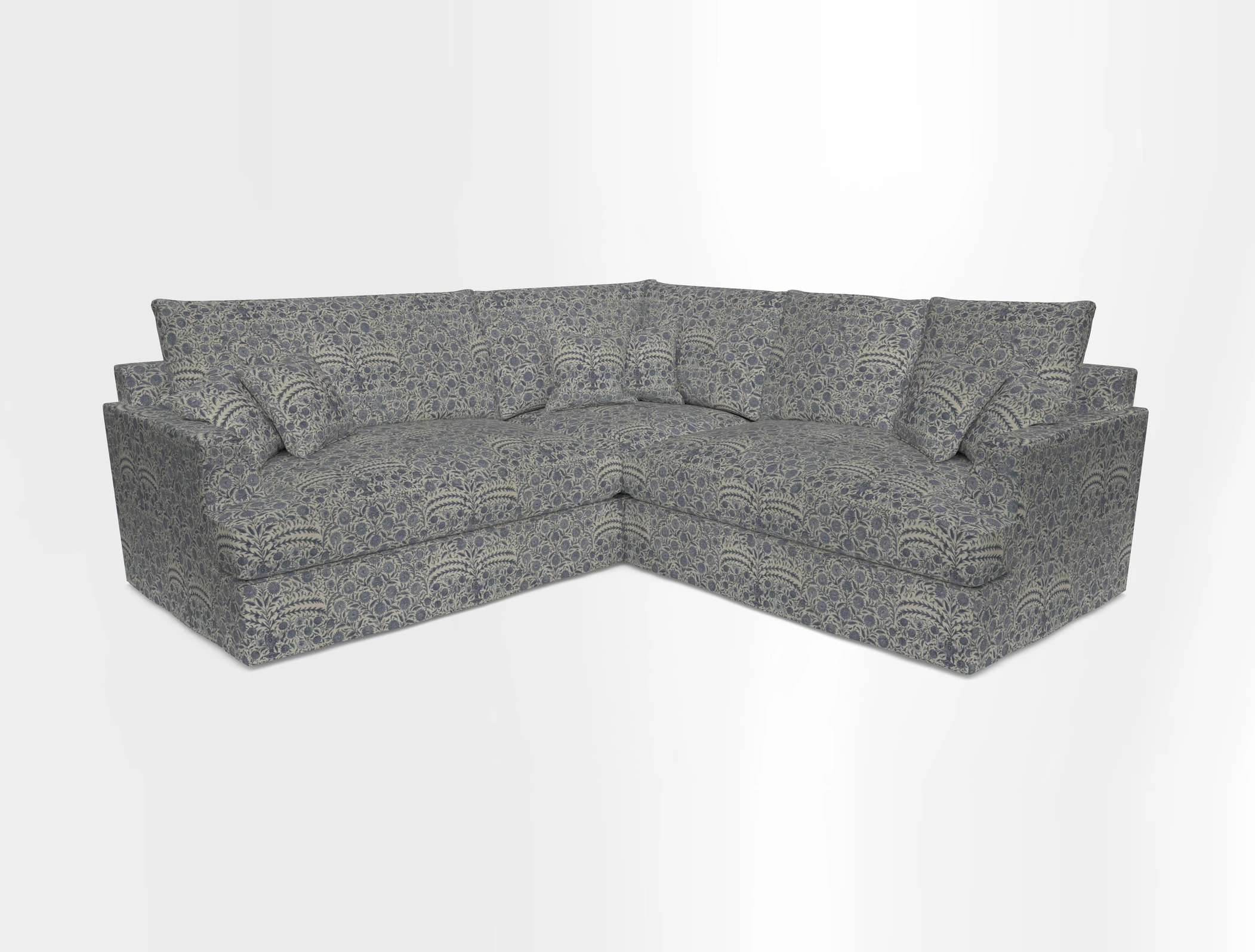 Slingsby Small Fitted Cover Corner Unit LHF & RHF in Two Tone Plain Biscuit.  Loose cover version available