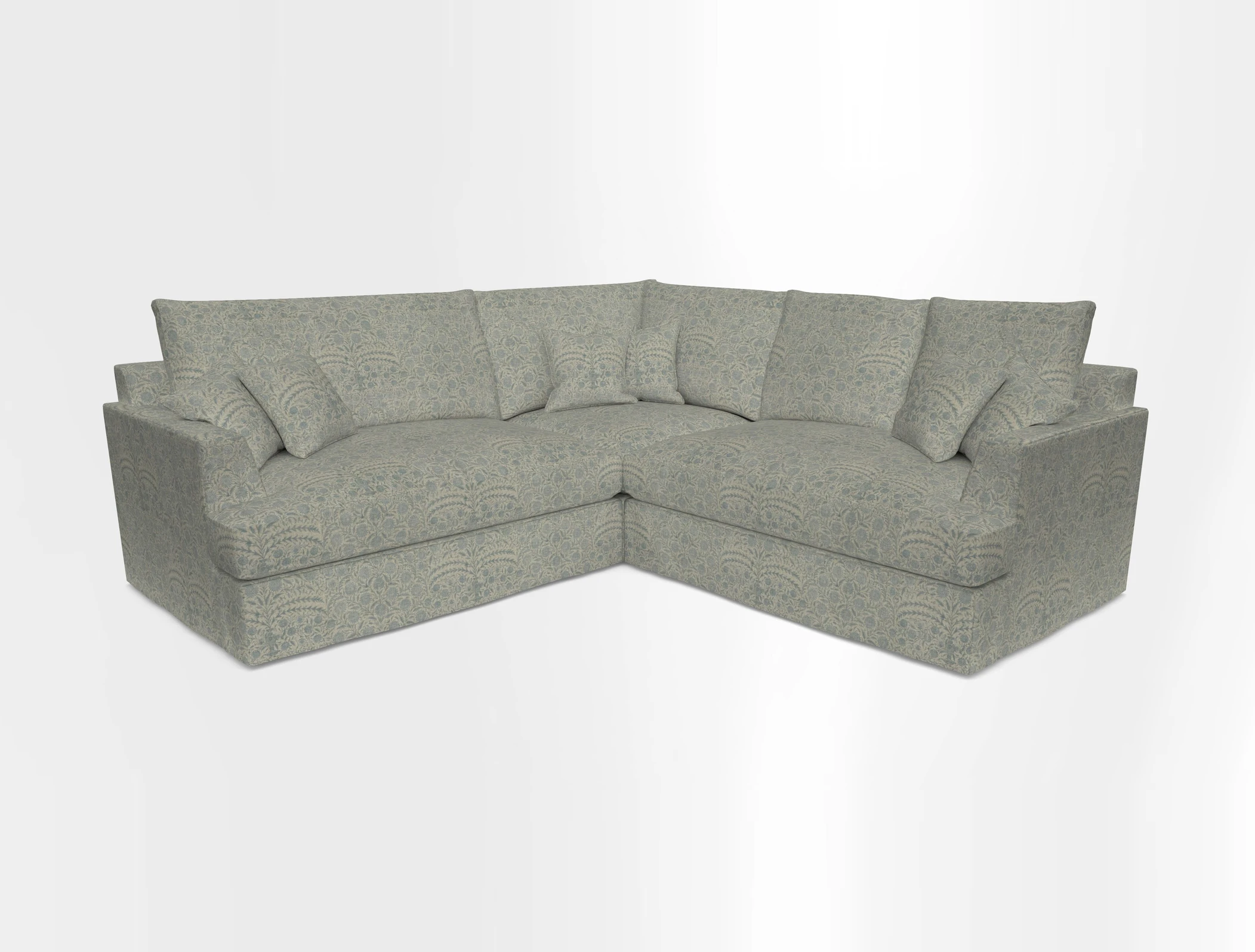 Slingsby Small Fitted Cover Corner Unit LHF & RHF in Two Tone Plain Biscuit.  Loose cover version available