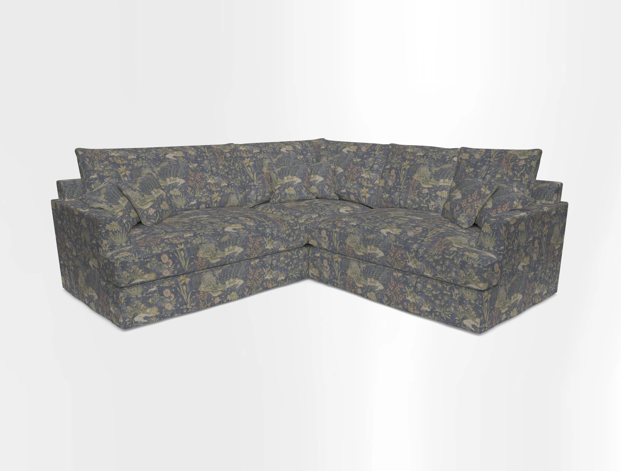 Slingsby Small Fitted Cover Corner Unit LHF & RHF in Two Tone Plain Biscuit.  Loose cover version available