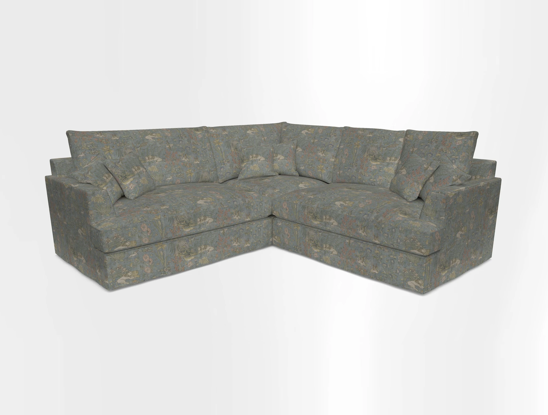 Slingsby Small Fitted Cover Corner Unit LHF & RHF in Two Tone Plain Biscuit.  Loose cover version available