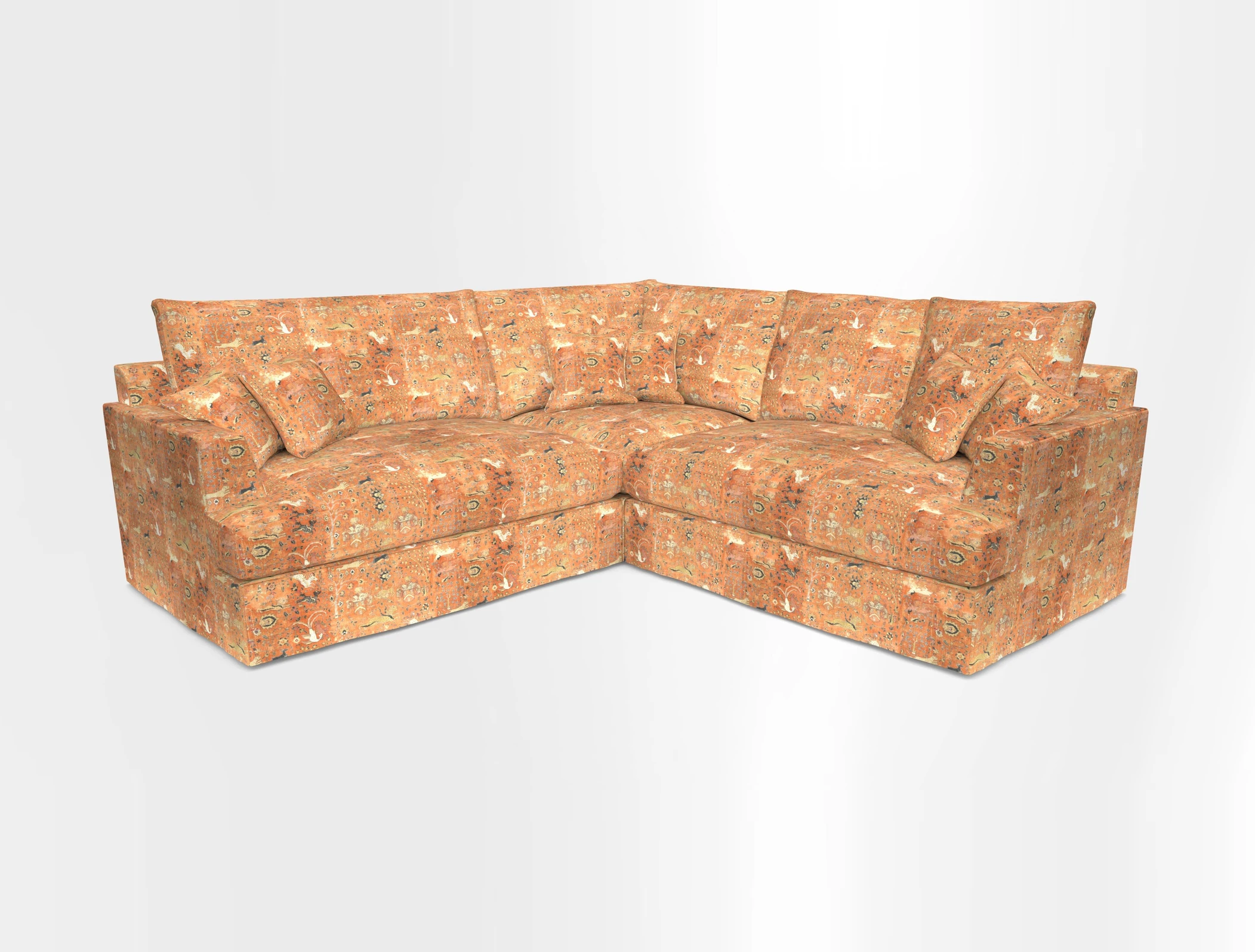 Slingsby Small Fitted Cover Corner Unit LHF & RHF in Two Tone Plain Biscuit.  Loose cover version available