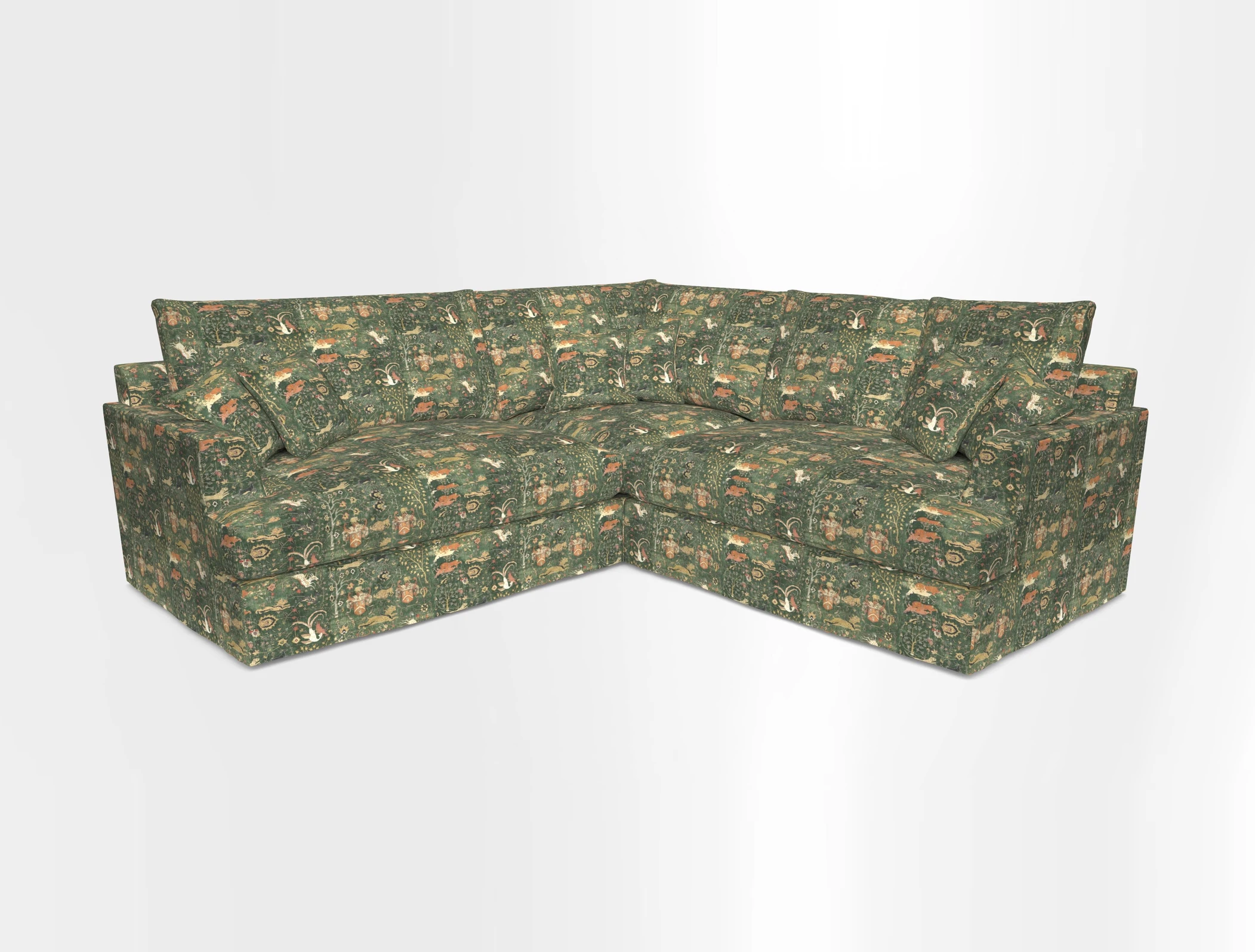 Slingsby Small Fitted Cover Corner Unit LHF & RHF in Two Tone Plain Biscuit.  Loose cover version available