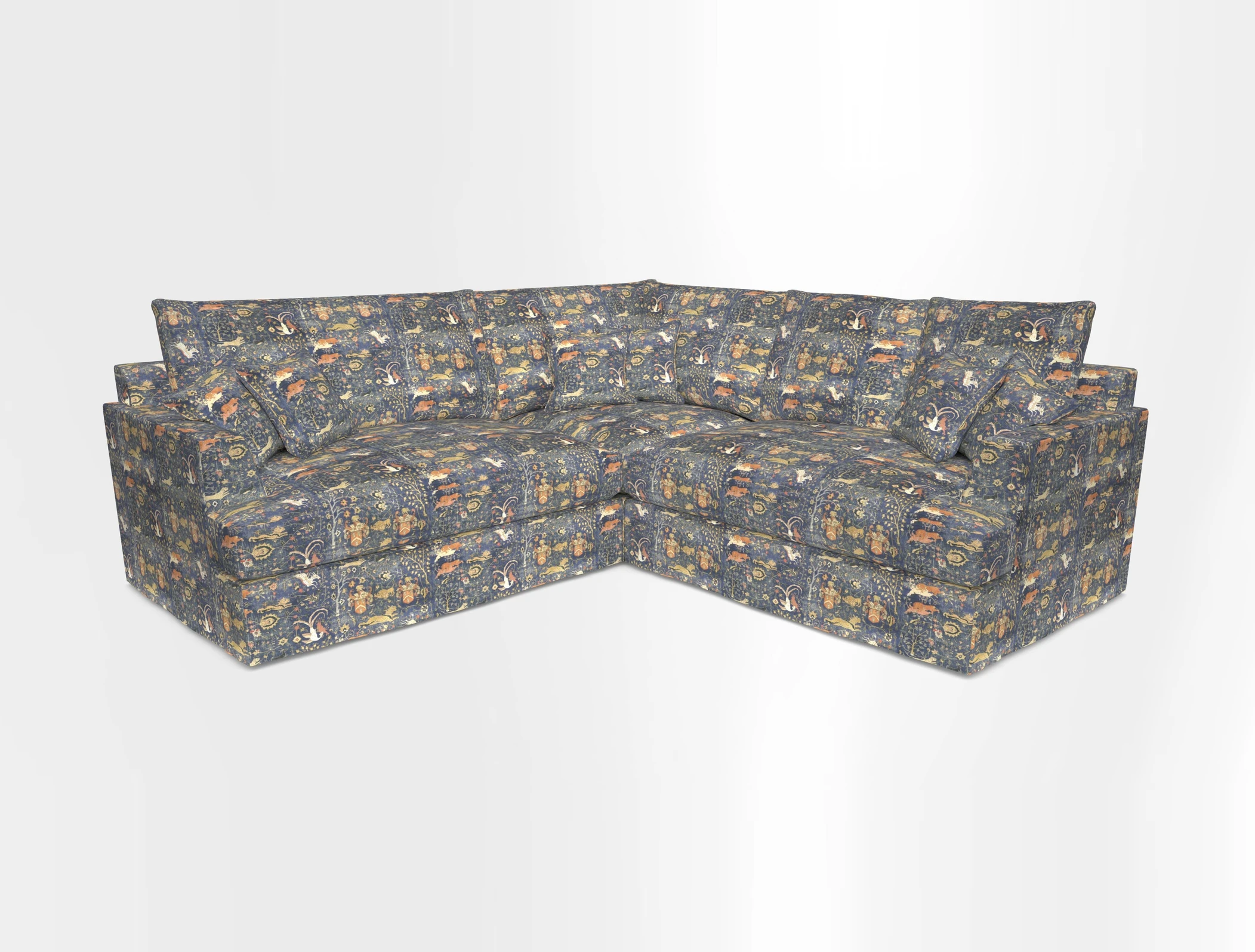 Slingsby Small Fitted Cover Corner Unit LHF & RHF in Two Tone Plain Biscuit.  Loose cover version available