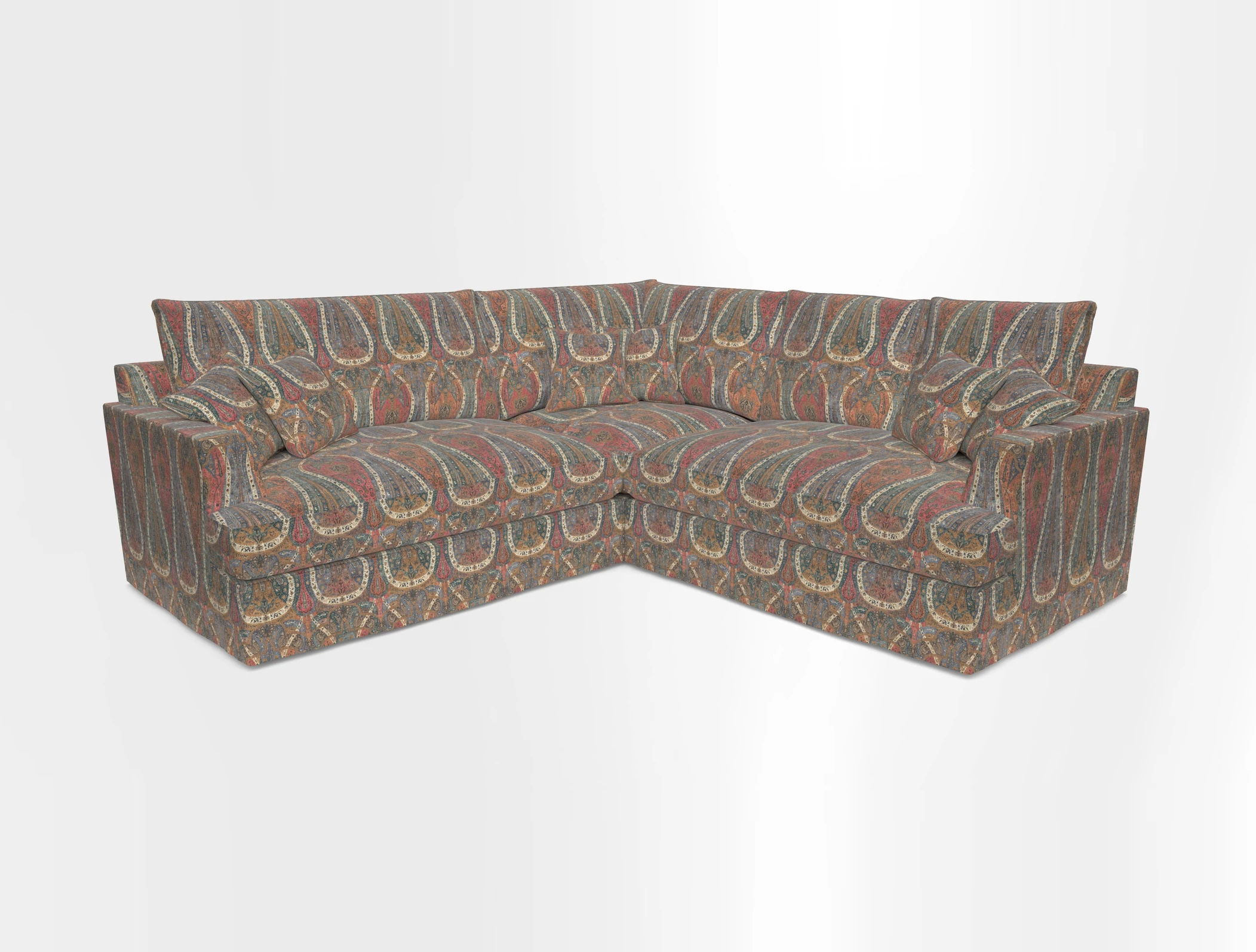 Slingsby Small Fitted Cover Corner Unit LHF & RHF in Two Tone Plain Biscuit.  Loose cover version available