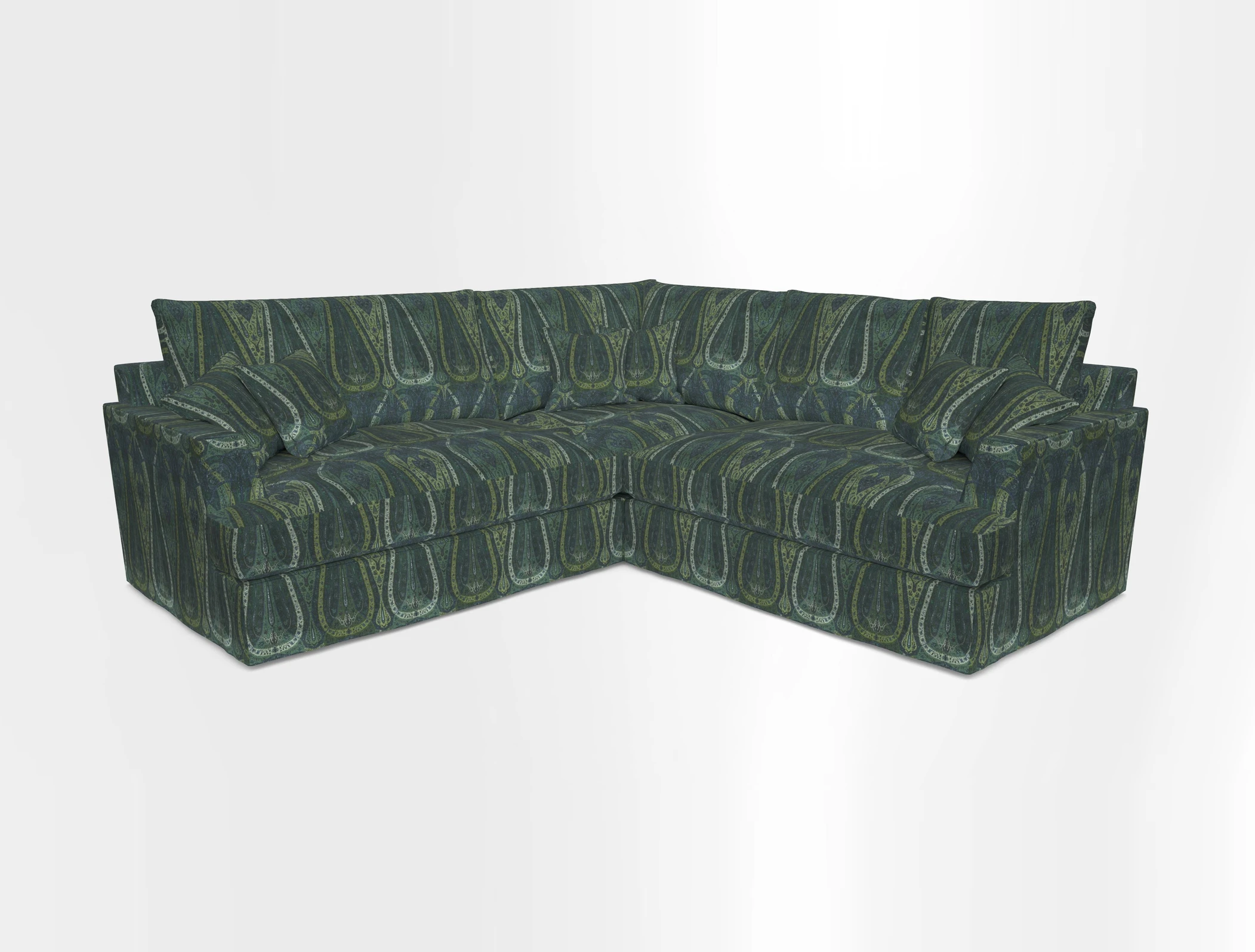 Slingsby Small Fitted Cover Corner Unit LHF & RHF in Two Tone Plain Biscuit.  Loose cover version available