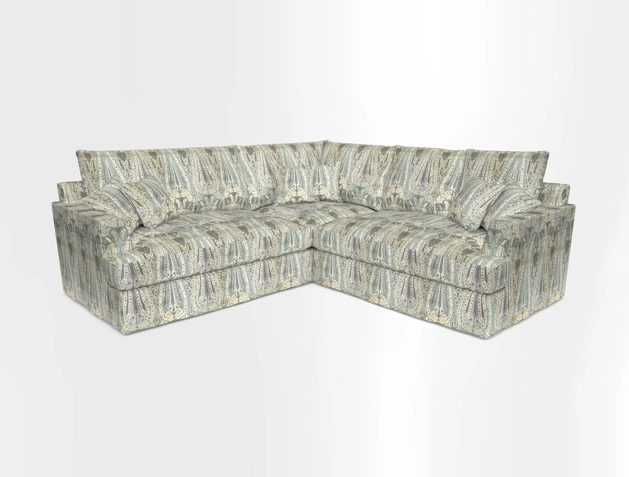 Slingsby Small Fitted Cover Corner Unit LHF & RHF in Two Tone Plain Biscuit.  Loose cover version available