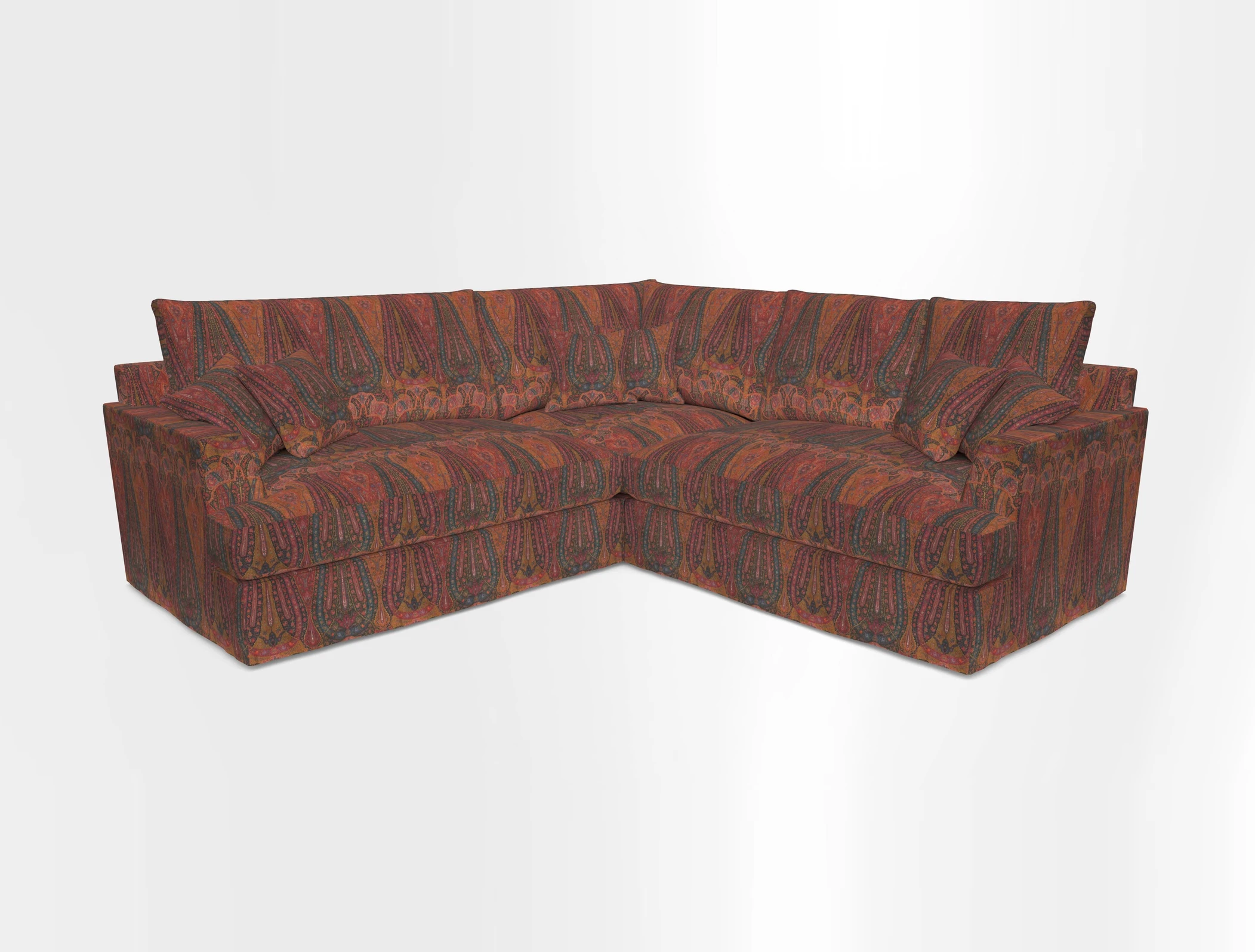 Slingsby Small Fitted Cover Corner Unit LHF & RHF in Two Tone Plain Biscuit.  Loose cover version available