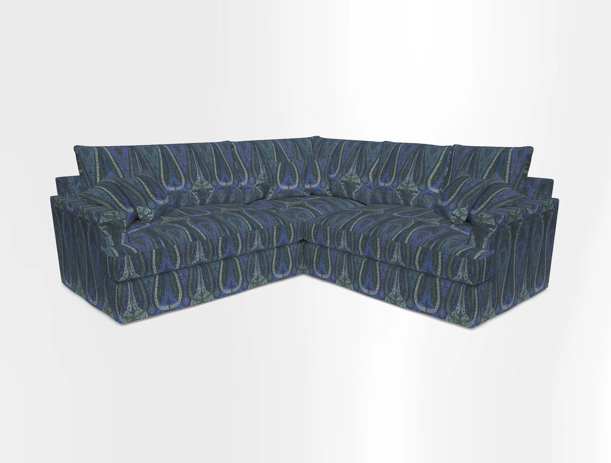 Slingsby Small Fitted Cover Corner Unit LHF & RHF in Two Tone Plain Biscuit.  Loose cover version available
