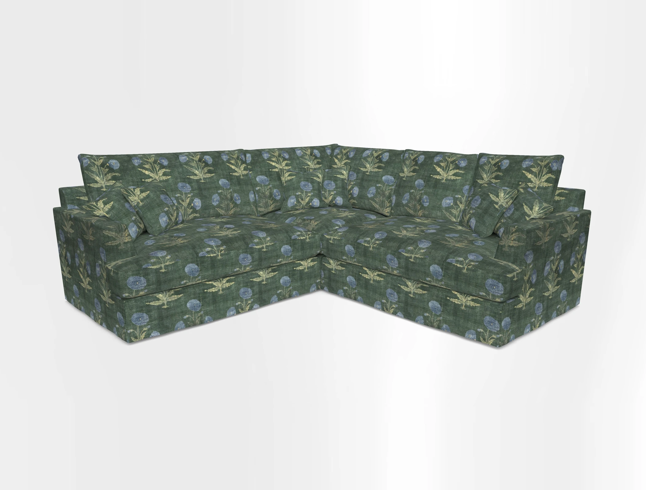 Slingsby Small Fitted Cover Corner Unit LHF & RHF in Two Tone Plain Biscuit.  Loose cover version available