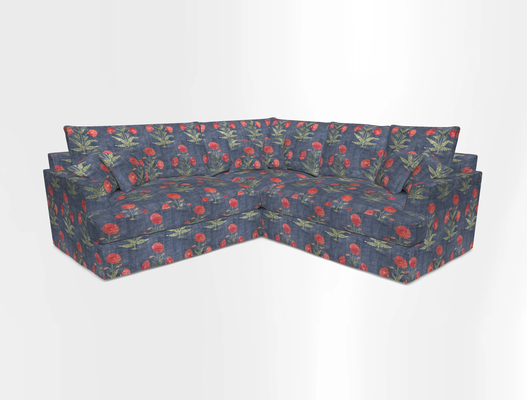 Slingsby Small Fitted Cover Corner Unit LHF & RHF in Two Tone Plain Biscuit.  Loose cover version available