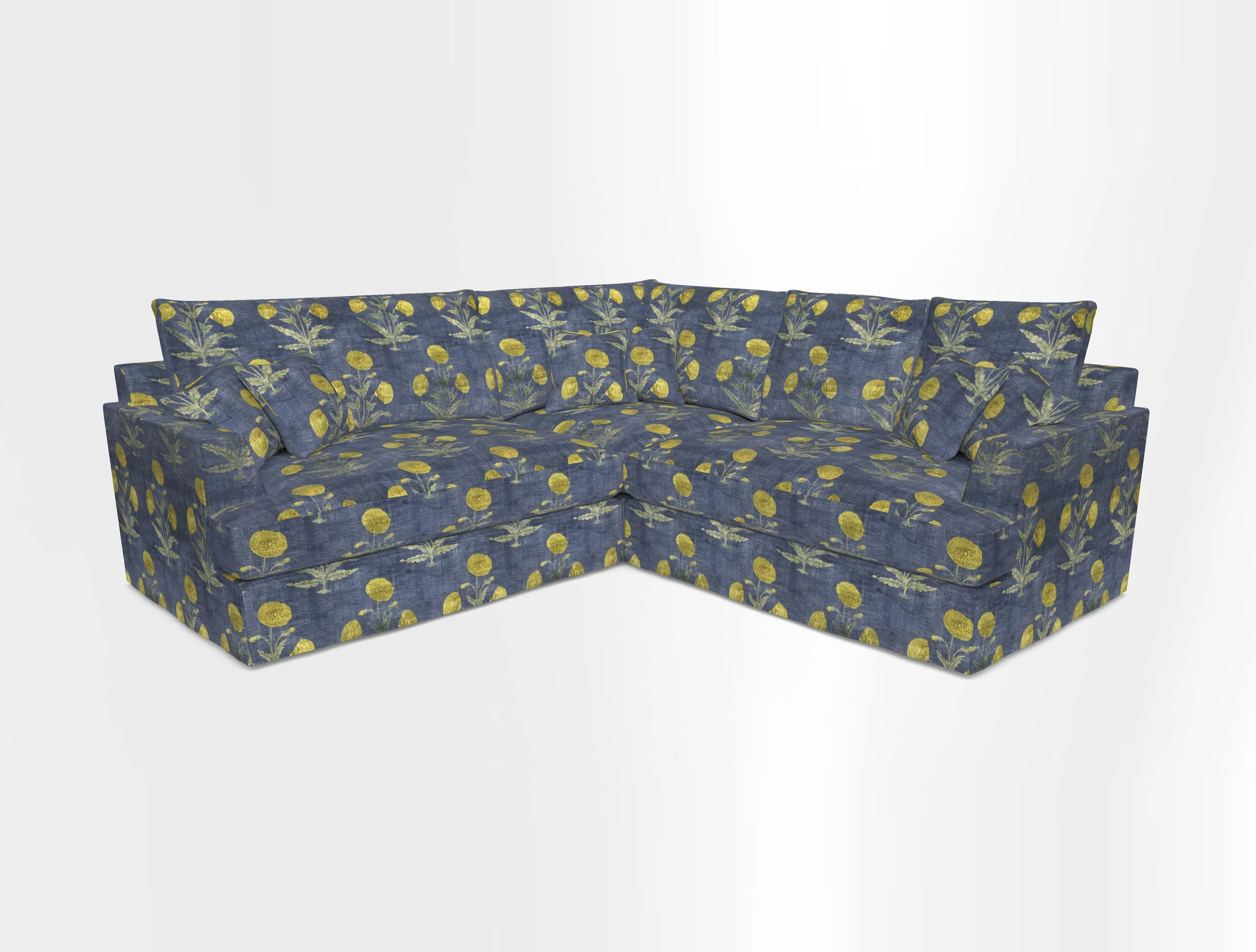 Slingsby Small Fitted Cover Corner Unit LHF & RHF in Two Tone Plain Biscuit.  Loose cover version available