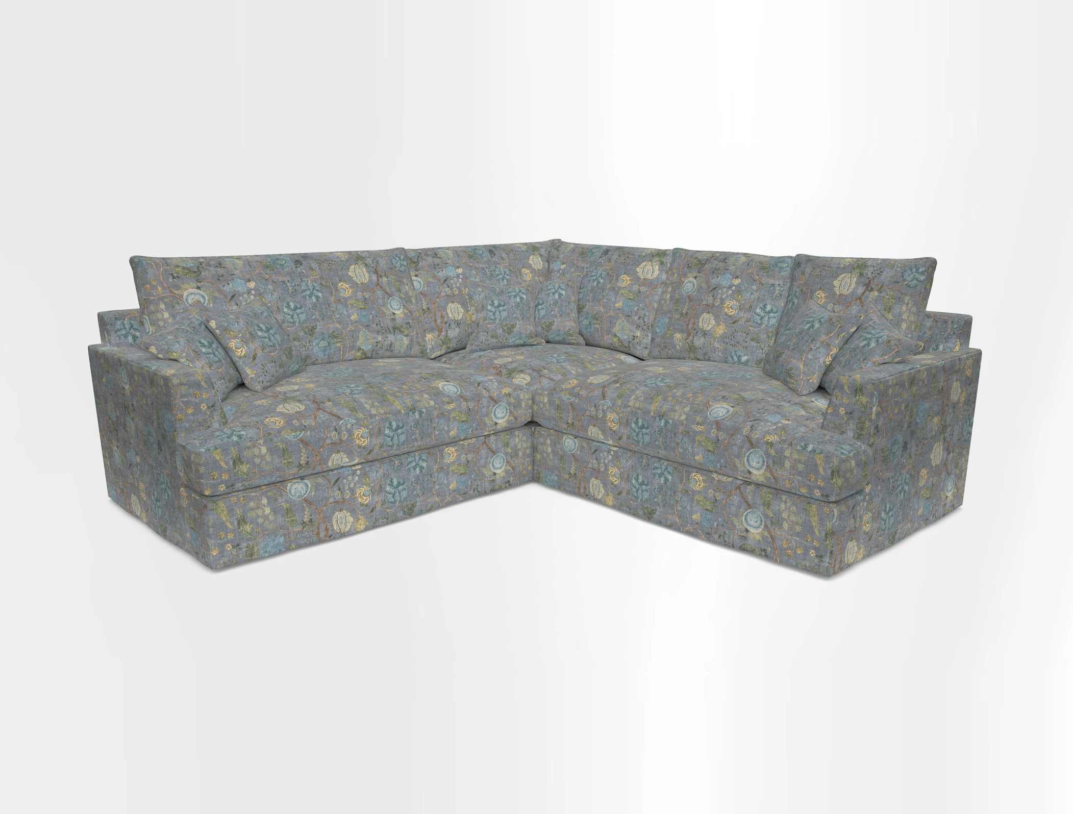 Slingsby Small Fitted Cover Corner Unit LHF & RHF in Two Tone Plain Biscuit.  Loose cover version available