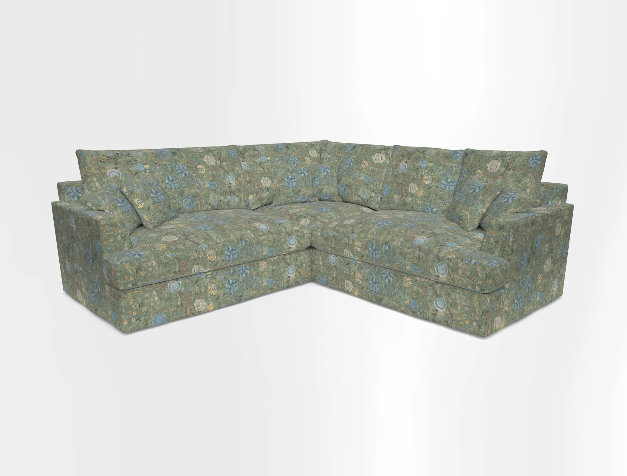 Slingsby Small Fitted Cover Corner Unit LHF & RHF in Two Tone Plain Biscuit.  Loose cover version available