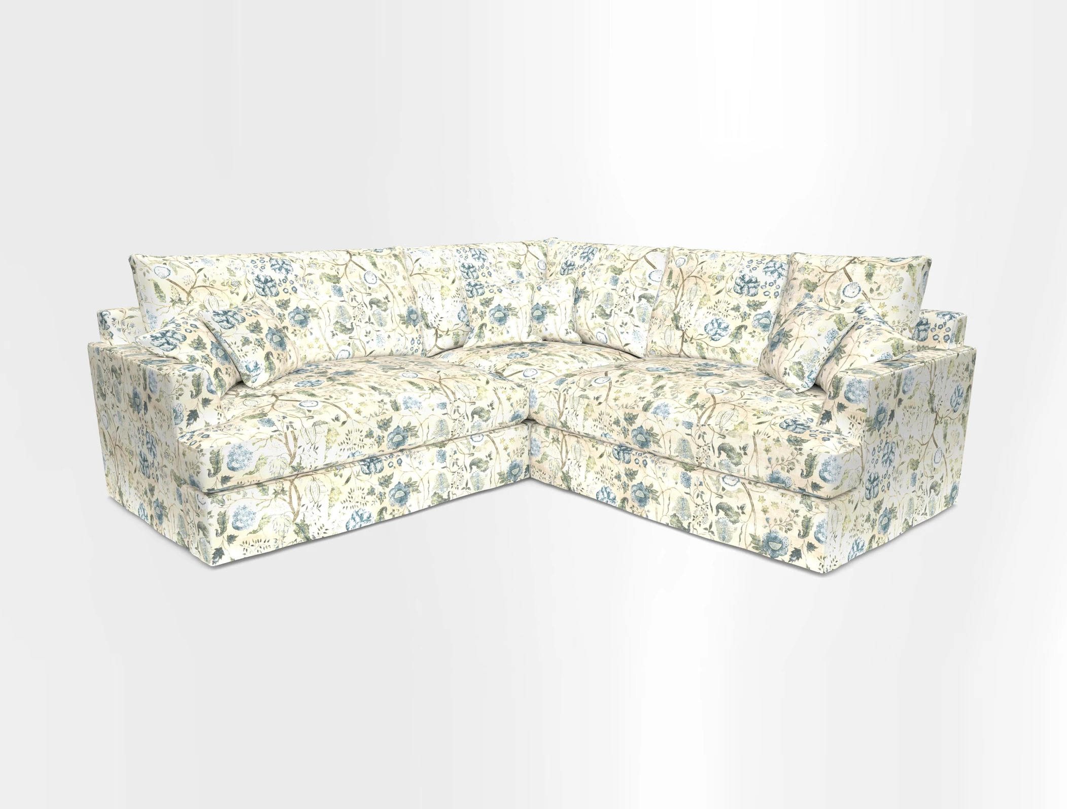 Slingsby Small Fitted Cover Corner Unit LHF & RHF in Two Tone Plain Biscuit.  Loose cover version available