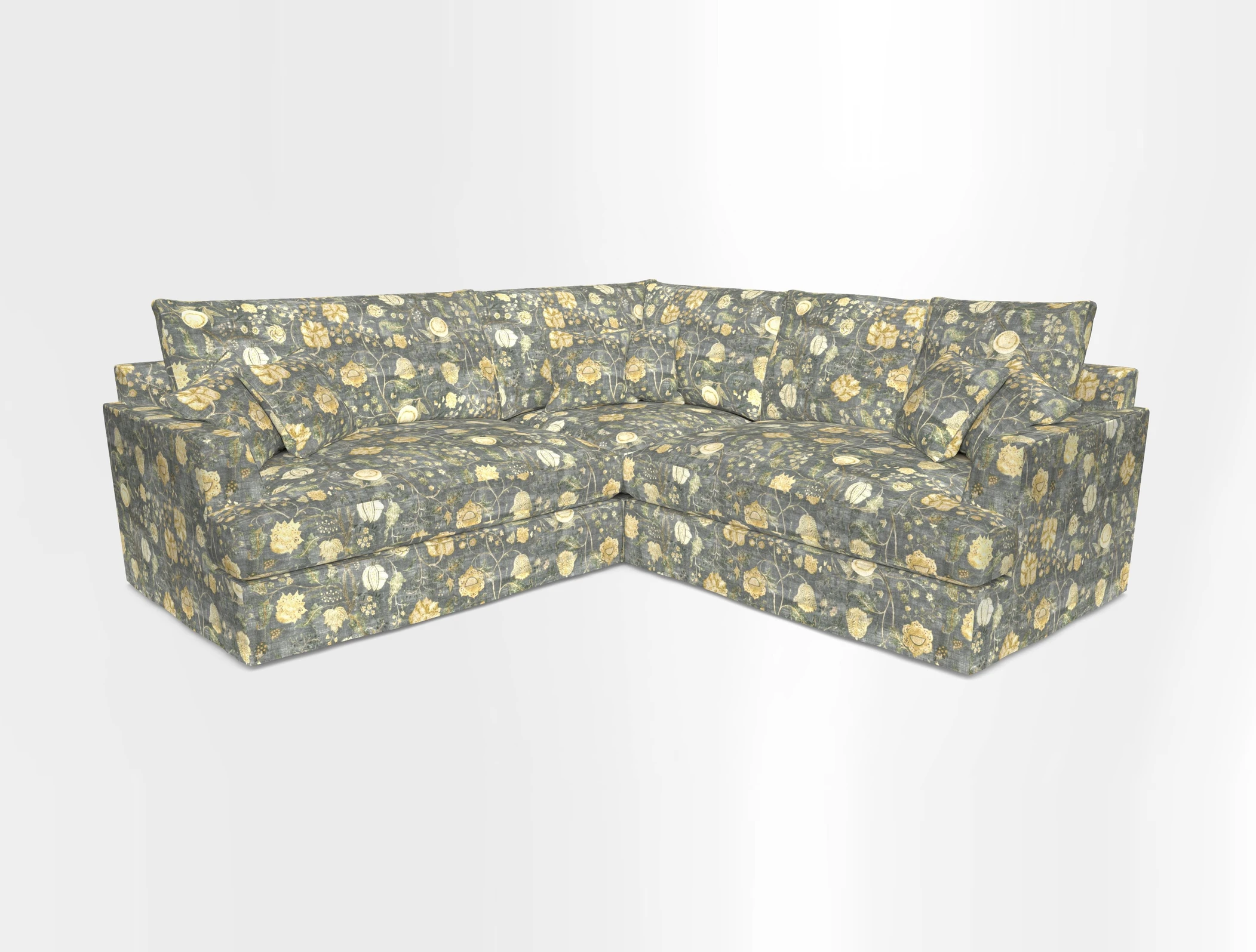 Slingsby Small Fitted Cover Corner Unit LHF & RHF in Two Tone Plain Biscuit.  Loose cover version available